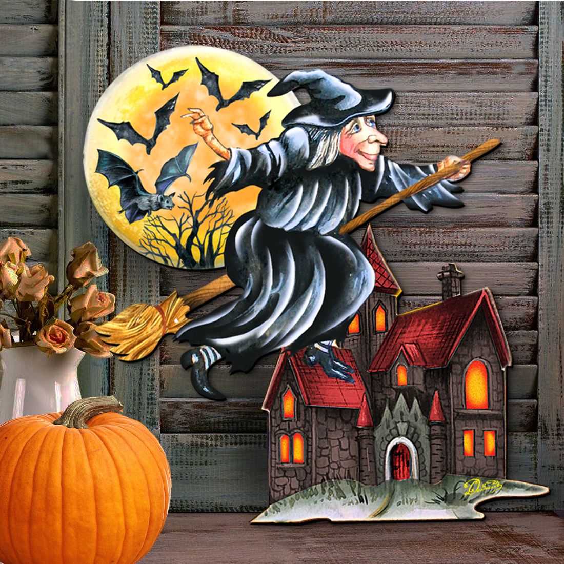 Witch Halloween Door Decor by G. DeBrekht - Thanksgiving Halloween Decor - 8114010H