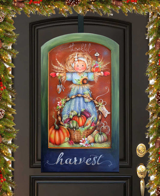 Thankful Harvest Holiday Door Decor by Jamie Mills-Price - Thanksgiving Decor - 8611076H-MP