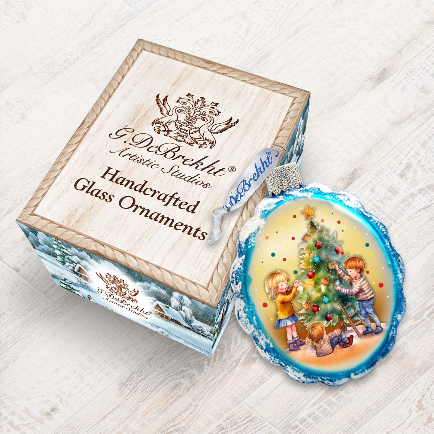 Joyful Traditions Mercury Glass Ornaments by G. Debrekht - Christmas Decor - 776036