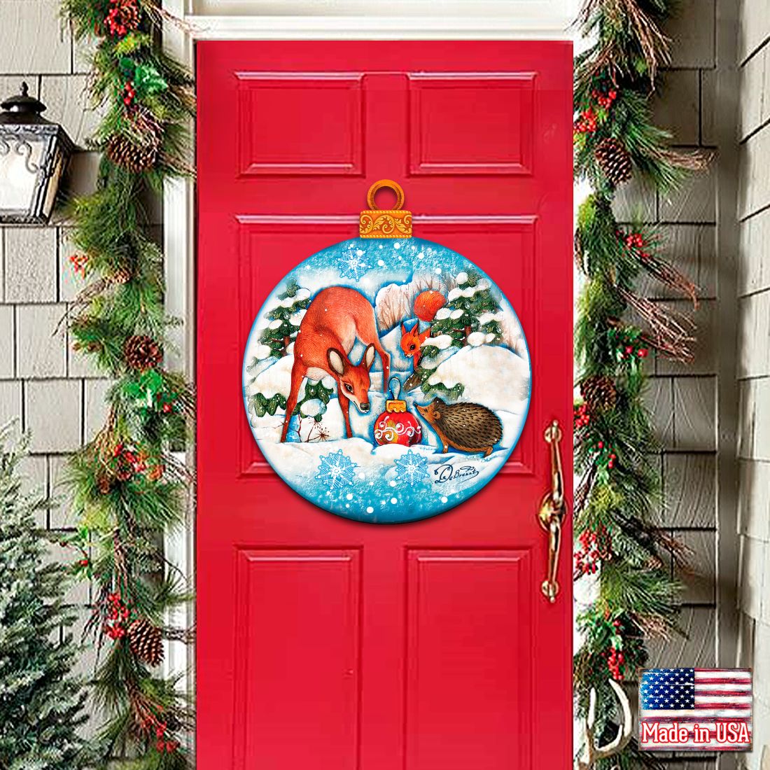 Forest Friends Christmas Door Decor by G. DeBrekht - Christmas Decor - 8173412H