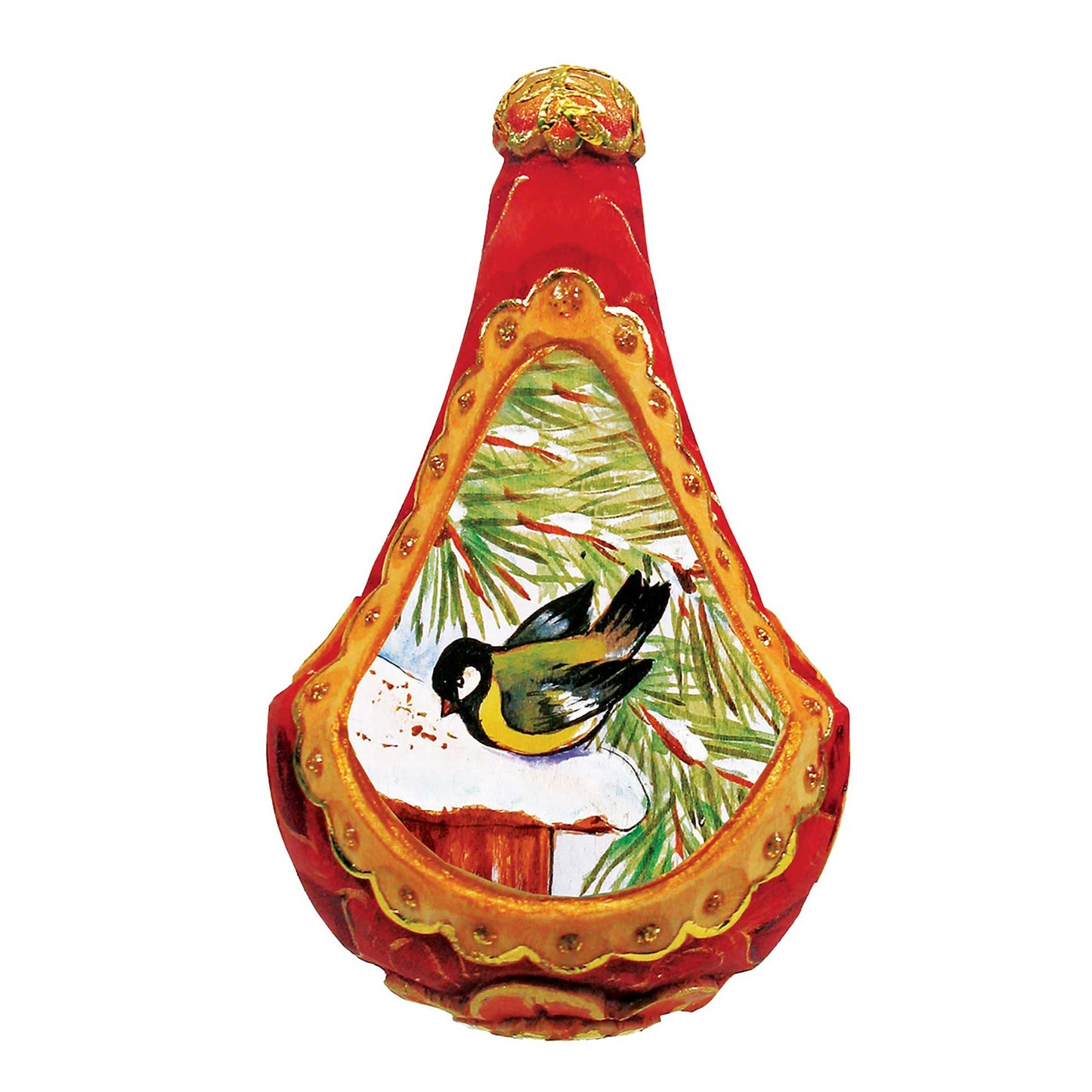 Goldfinch Sculpted Hand-Painted Christmas Ornament by G. DeBrekht - Wildlife Holiday Decor - 622332