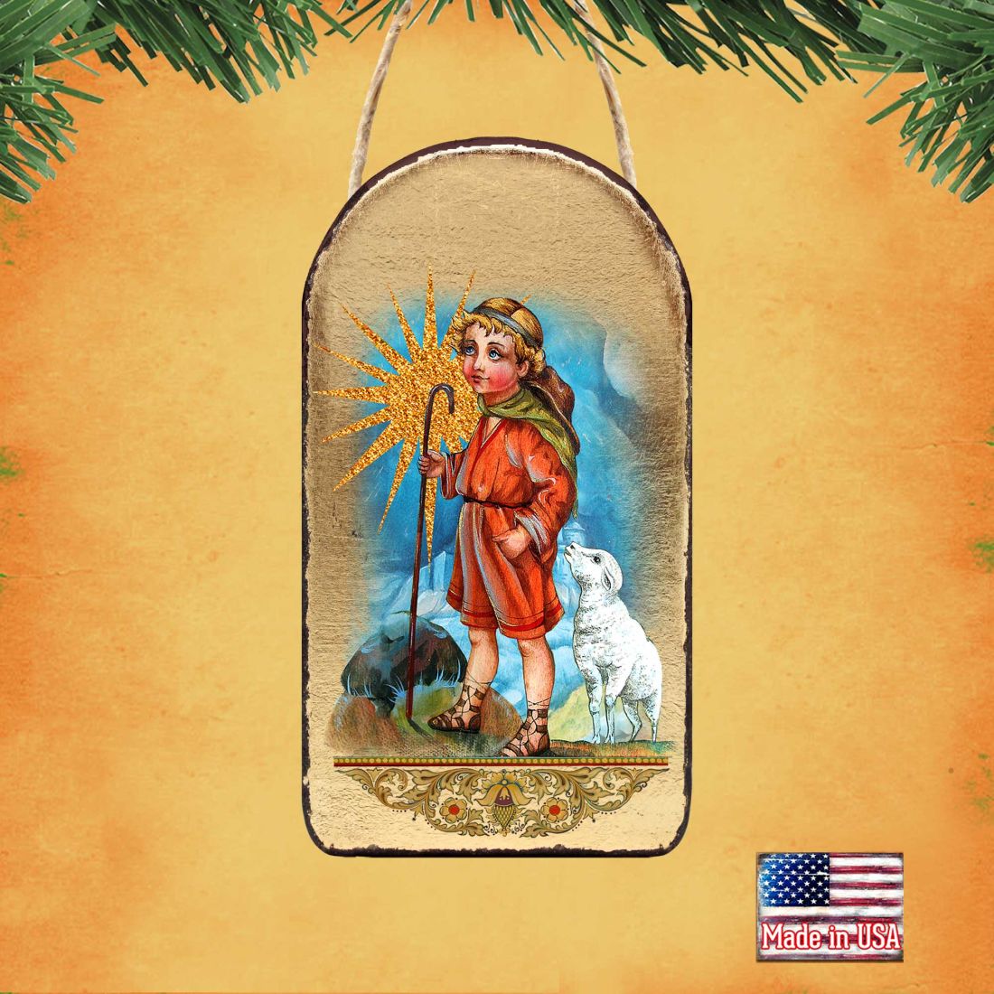 Shepherd Religious Christian Sacred Icon Ornament - Inspirational Icon Decor - 87045