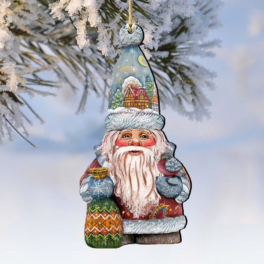 First Noel Christmas Wooden Ornaments by G. DeBrekht - Christmas Santa Snowman Decor - 8116410
