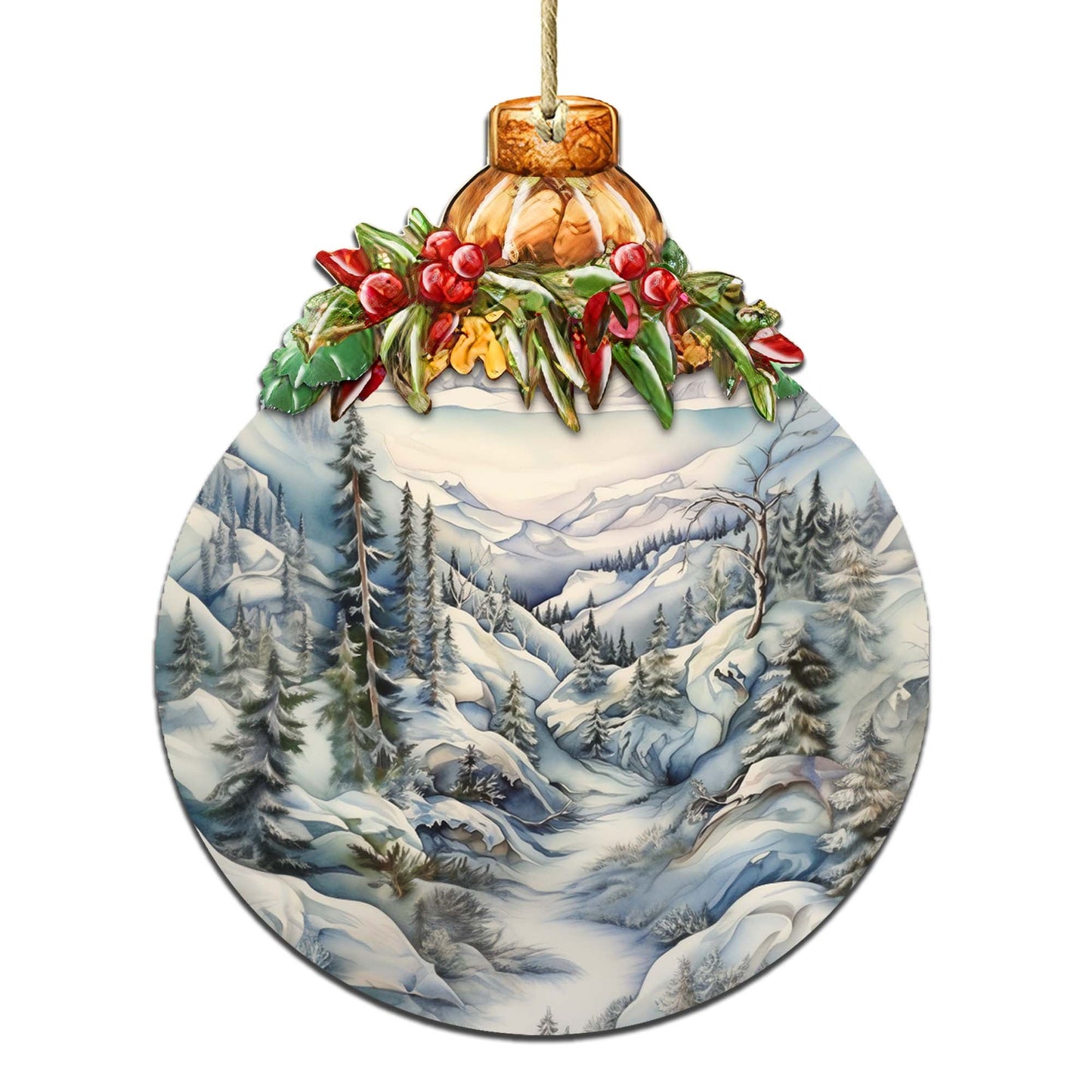 Alaska's Nature's Beauty Wooden Ornaments by G.Debrekht - Wildlife Holiday Decor - 870035