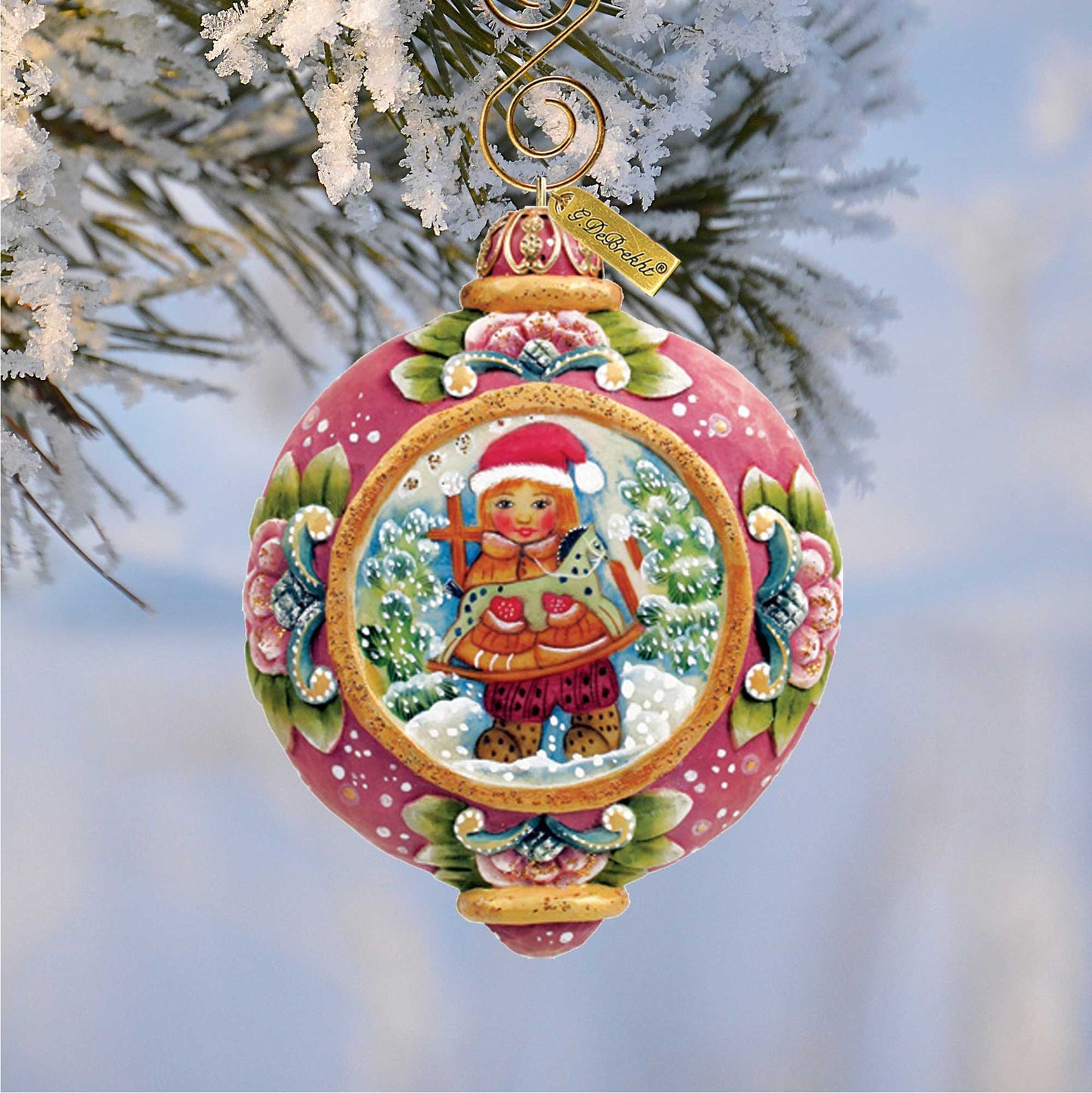 Christmas Gift Sculpted Hand-Painted Christmas Ornament by G. DeBrekht - 6102422