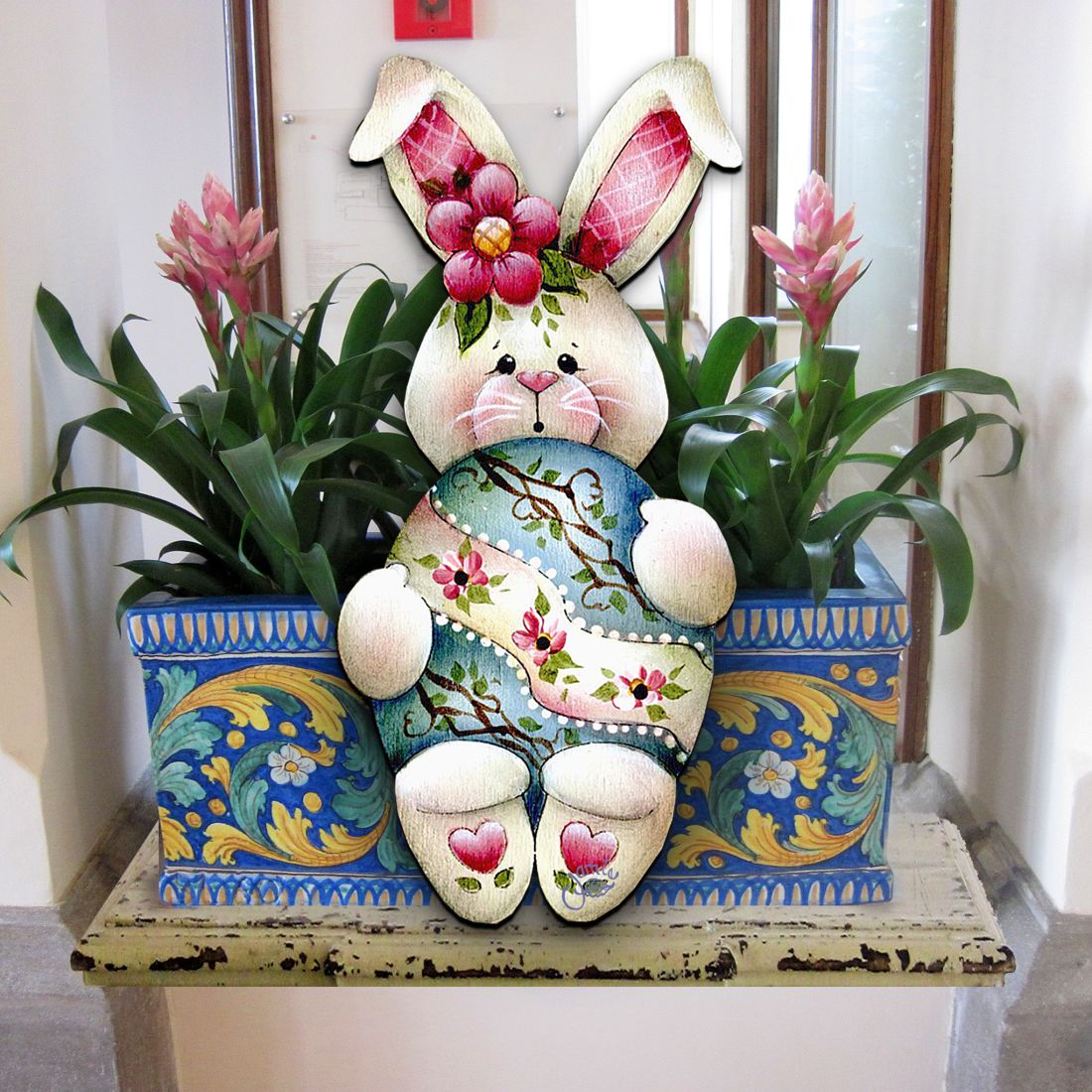 Bunny Hugs Easter Door Decor by Jamie Mills-Price - Easter Spring Decor - 8457602H
