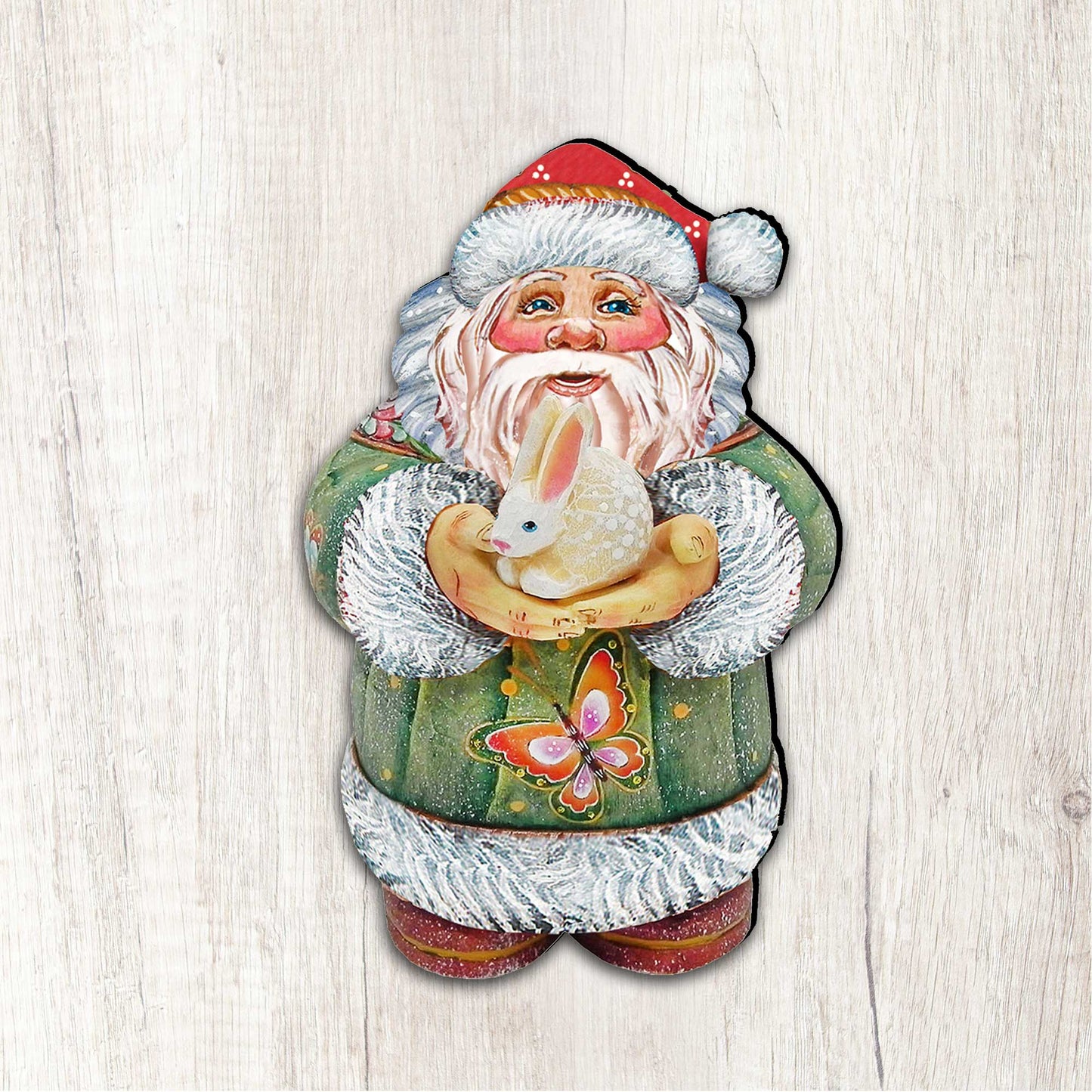 Bunny Santa Wall Door Decor by G. DeBrekht - Easter Spring Decor - 8118085H