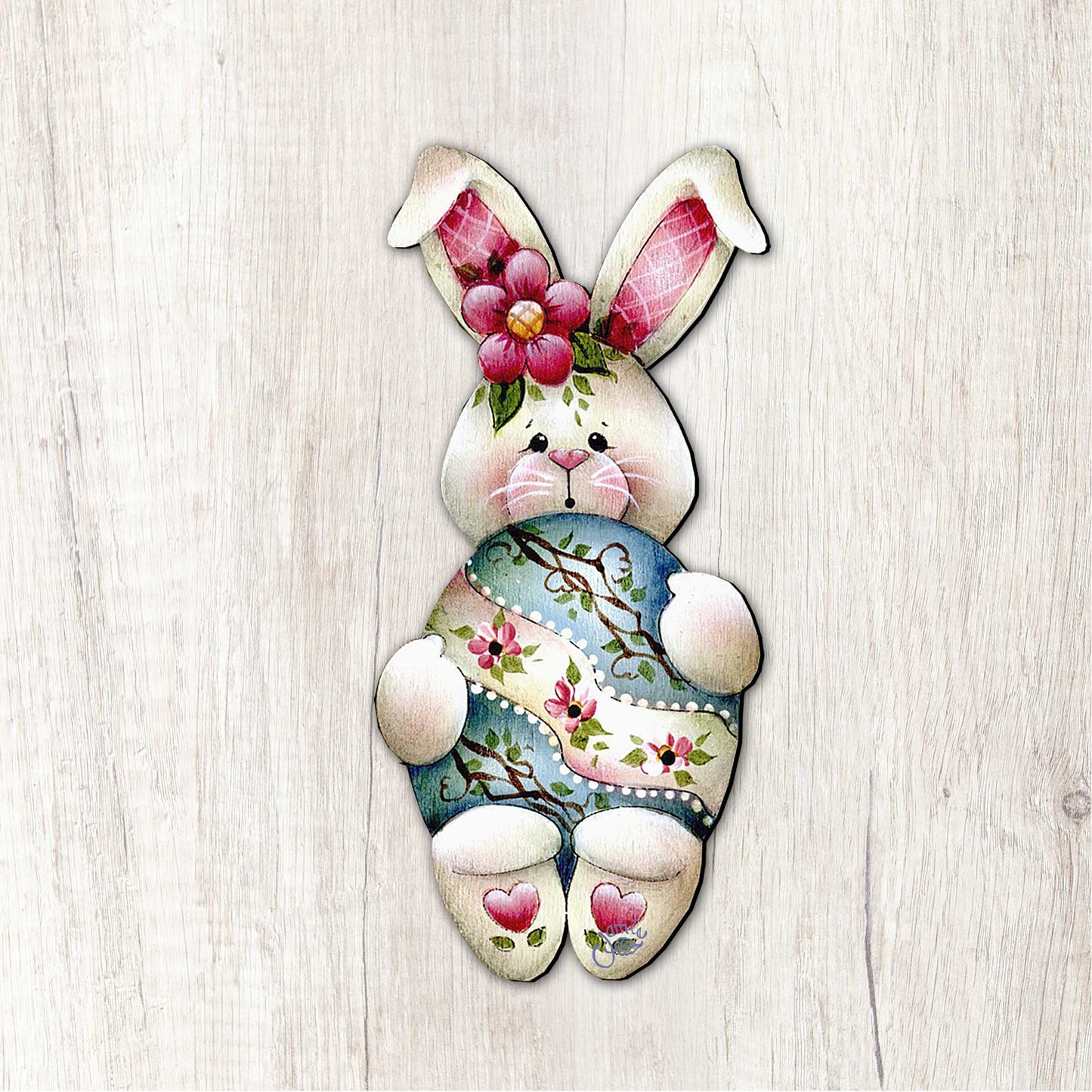 Bunny Hugs Easter Door Decor by Jamie Mills-Price - Easter Spring Decor - 8457602H