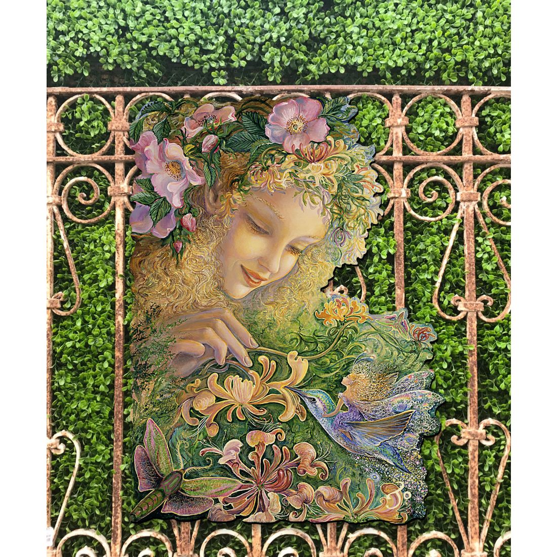Honeysuckle Holiday Outdoor Scene by Josephine Wall - Christmas Decor - 845620F-JW