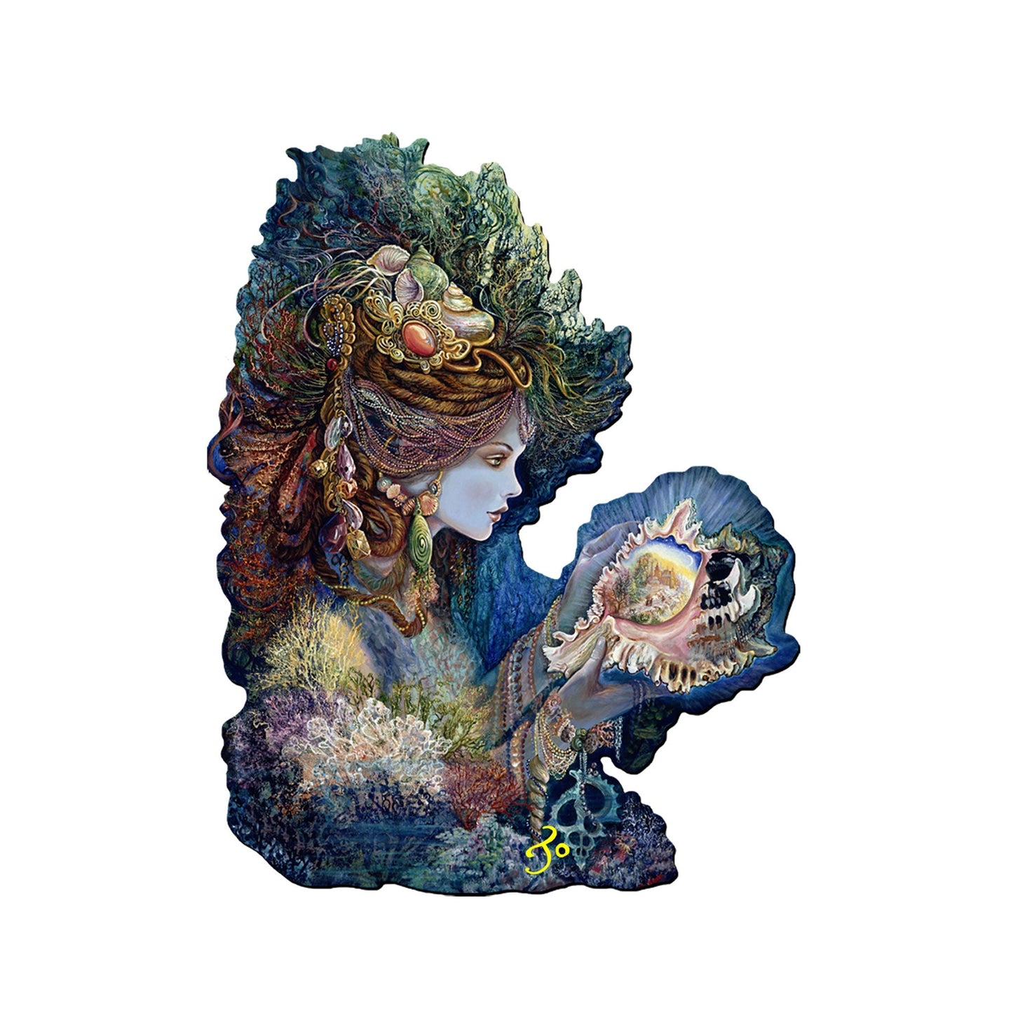 Daughter of the Deep Wall Hanger by Josephine Wall - Coastal Sea-Life Decor - 845617H-JW