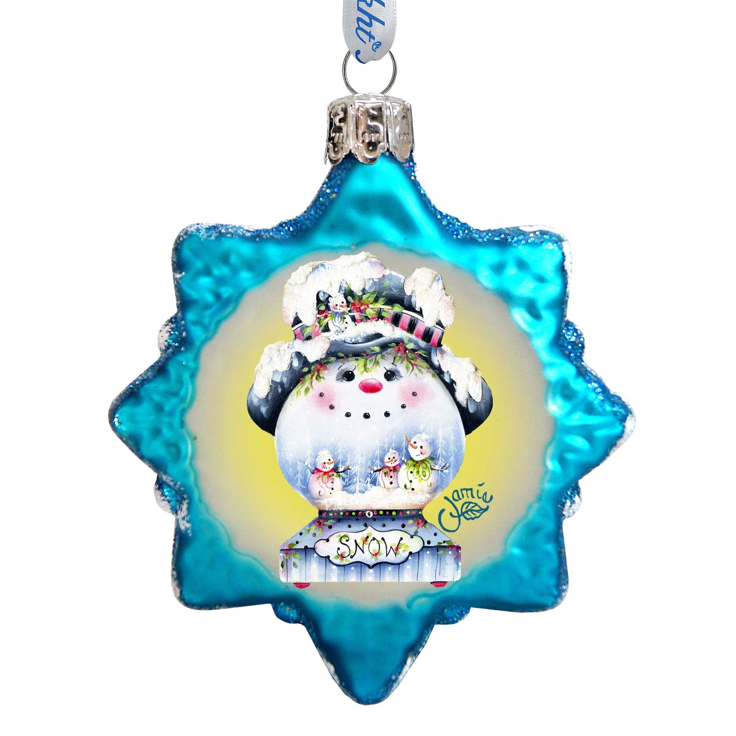 The Sweetest Season Mercury Glass Ornament by Jamie Mills-Price - Christmas Santa Snowman Décor - 778212-7508