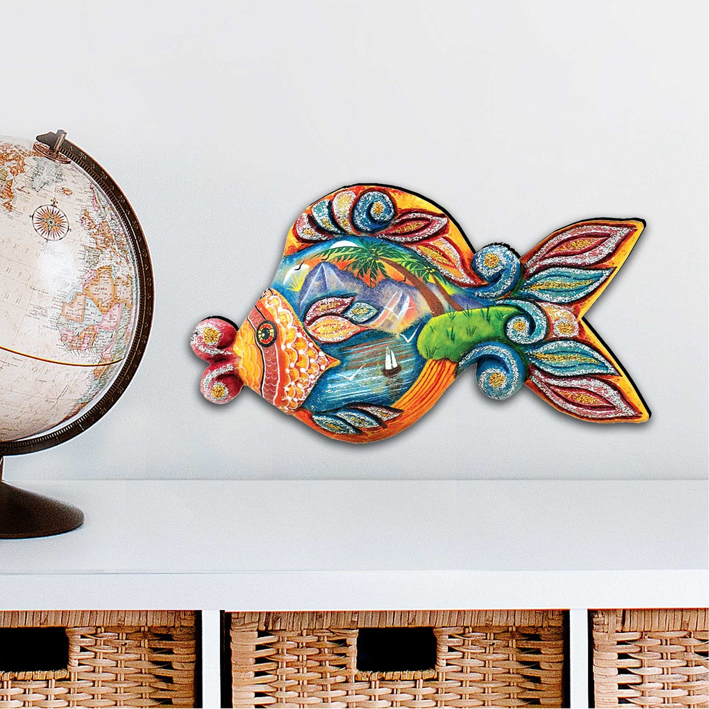 Paradise Fish Beach House Door Decor by G. DeBrekht - Coastal Holiday Decor - 8126161H