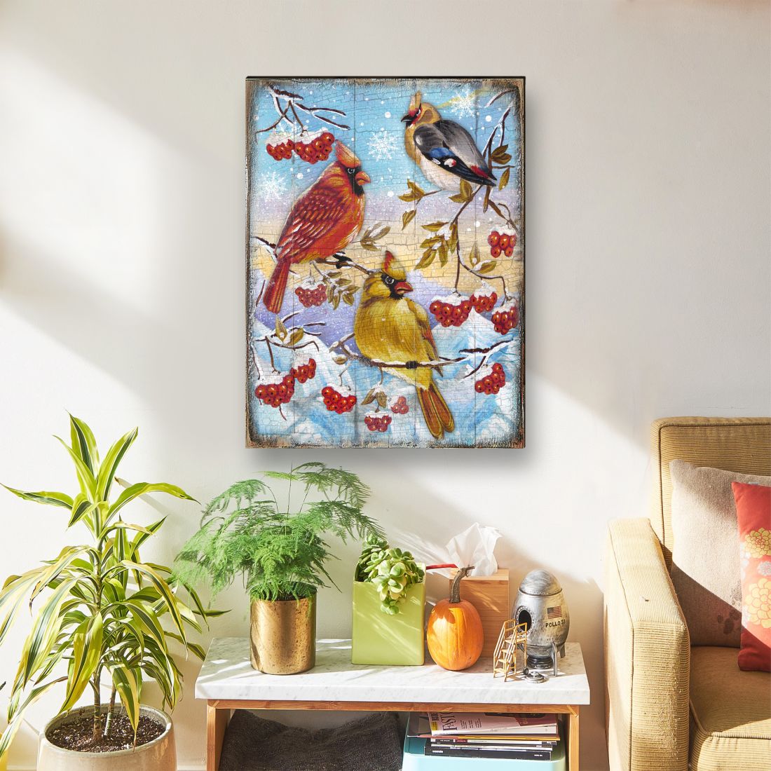 Cardinal Wood Art Wooden Wall Art by Nature Wonders - Nature Wildlife Decor - 95223B