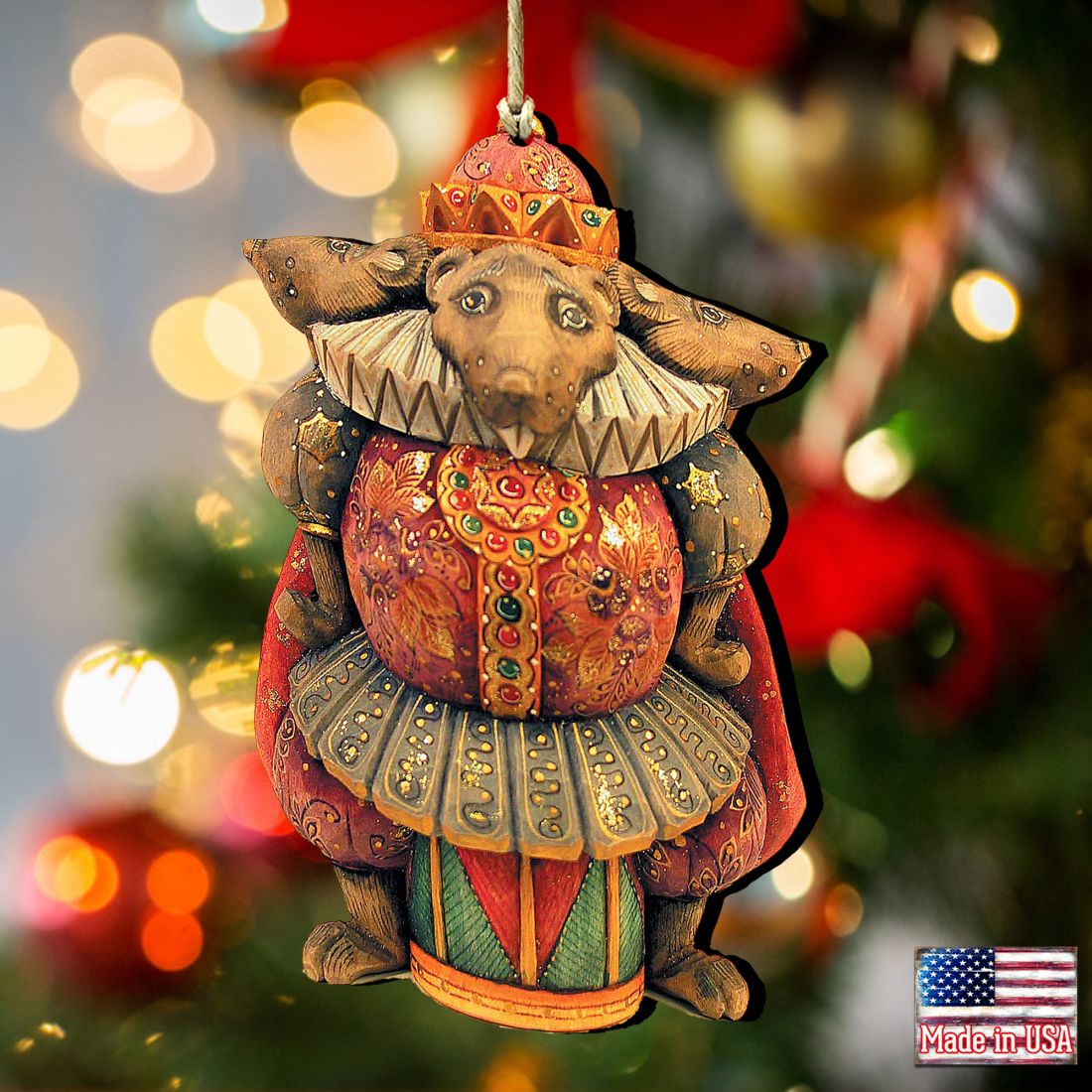 Jester Wooden Ornaments by G. DeBrekht - Thanksgiving Halloween Decor - 8153310