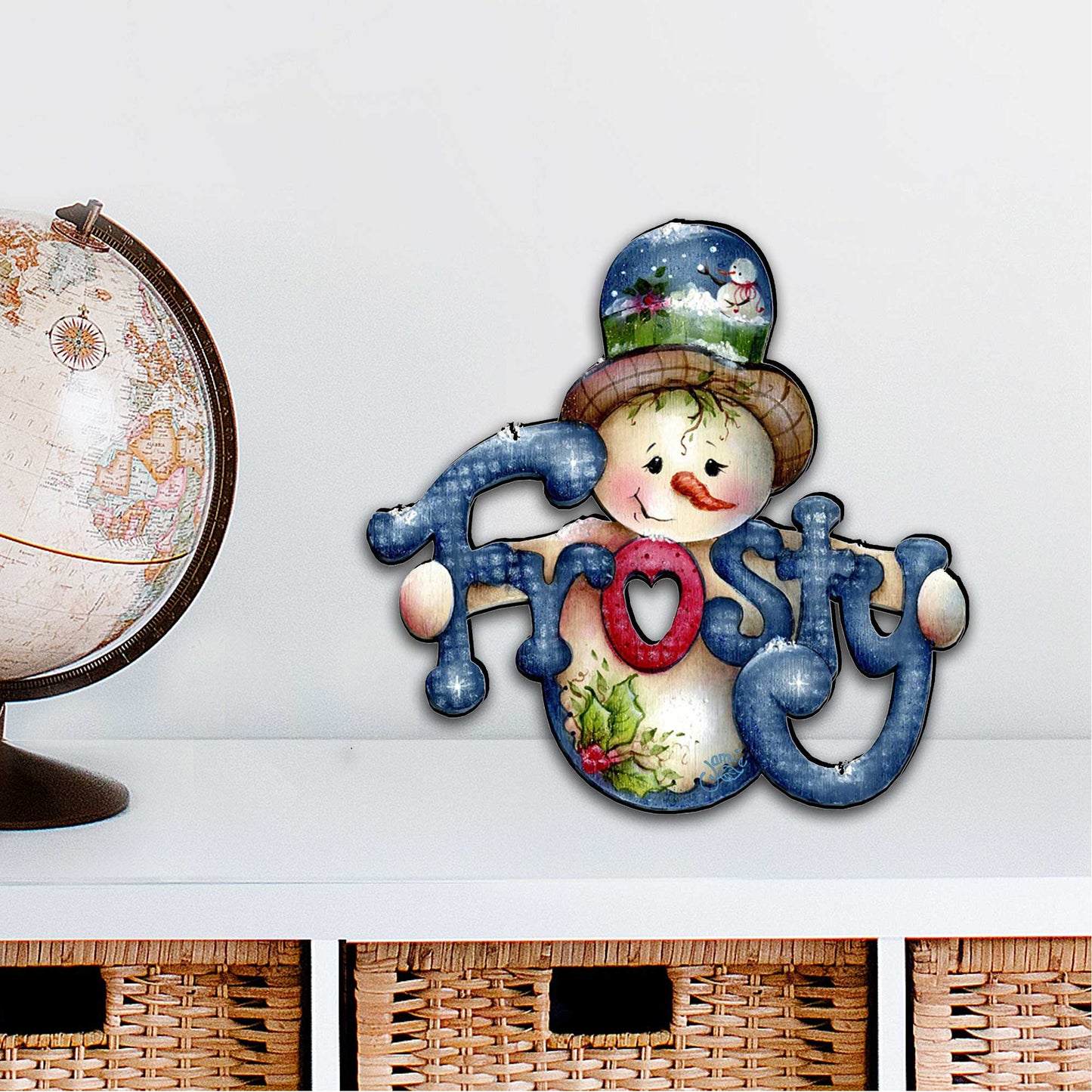 Frosty Christmas Door Decor by Jamie Mills-Price - Christmas Santa Snowman Decor - 8457505H