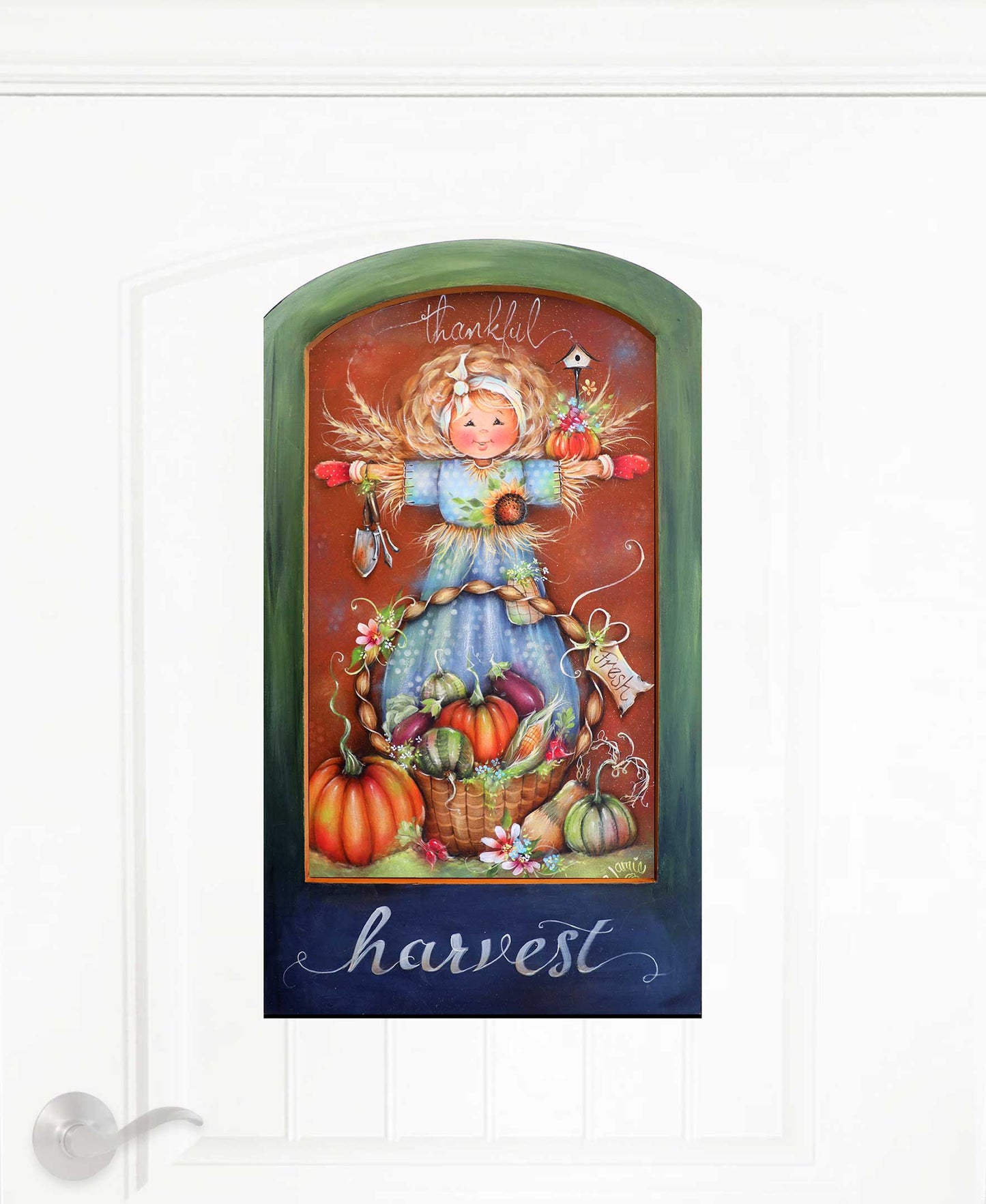 Thankful Harvest Holiday Door Decor by Jamie Mills-Price - Thanksgiving Decor - 8611076H-MP
