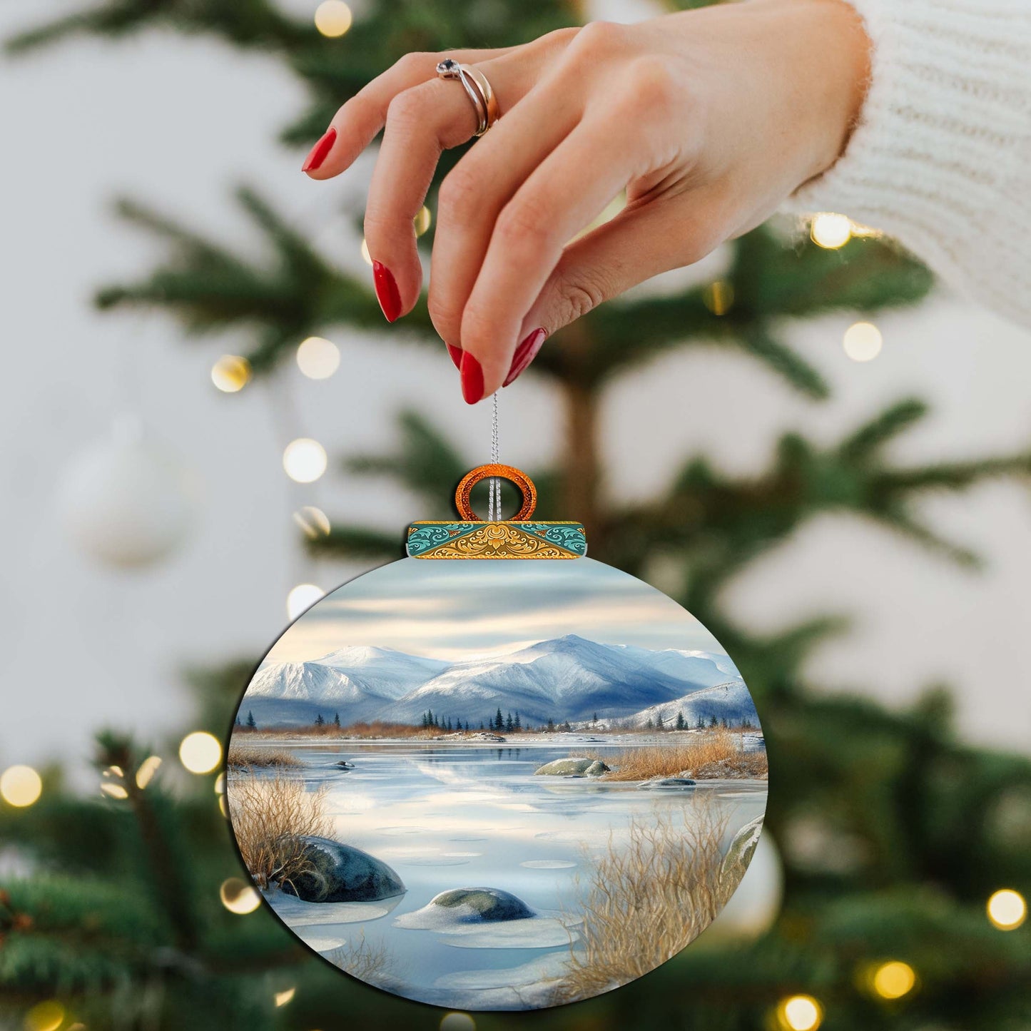 Alaskan Harmony Wooden Ornaments by G.Debrekht - Wildlife Holiday Decor - 870075