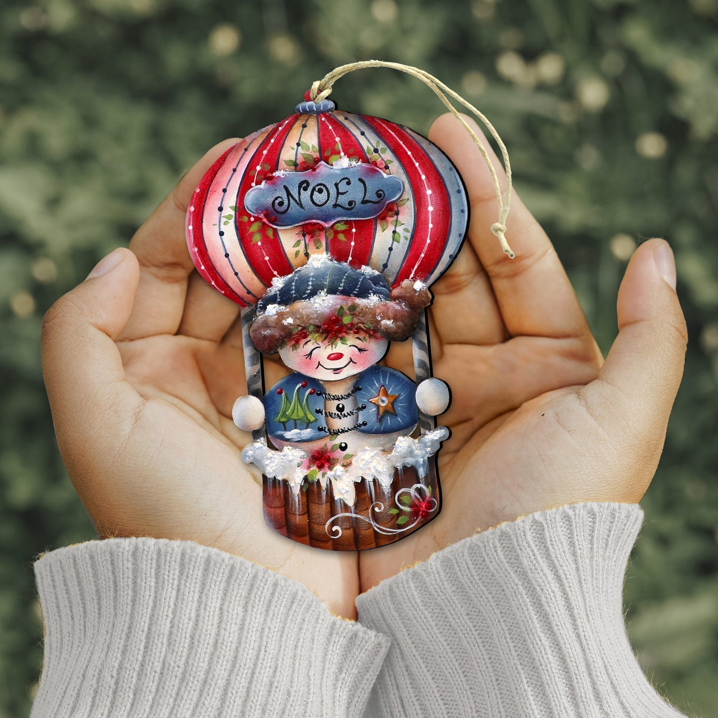 Frosty Journey Wooden Ornaments by Jamie Mills-Price Christmas Santa Snowman Decor - 8611068-1-MP