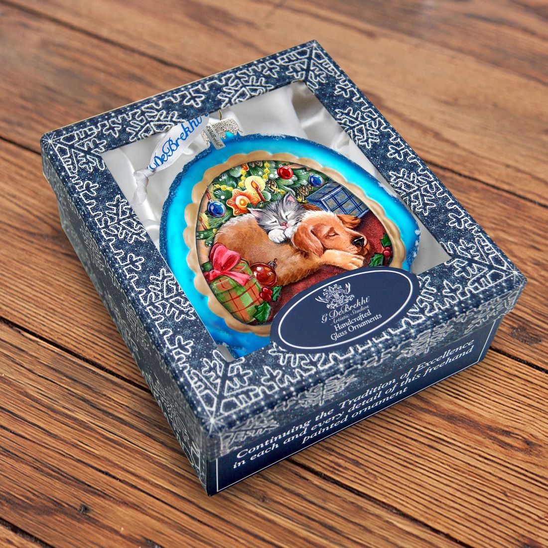 Furry Friends Glass Ornament by G. DeBrekht - Christmas Decor - 756-016