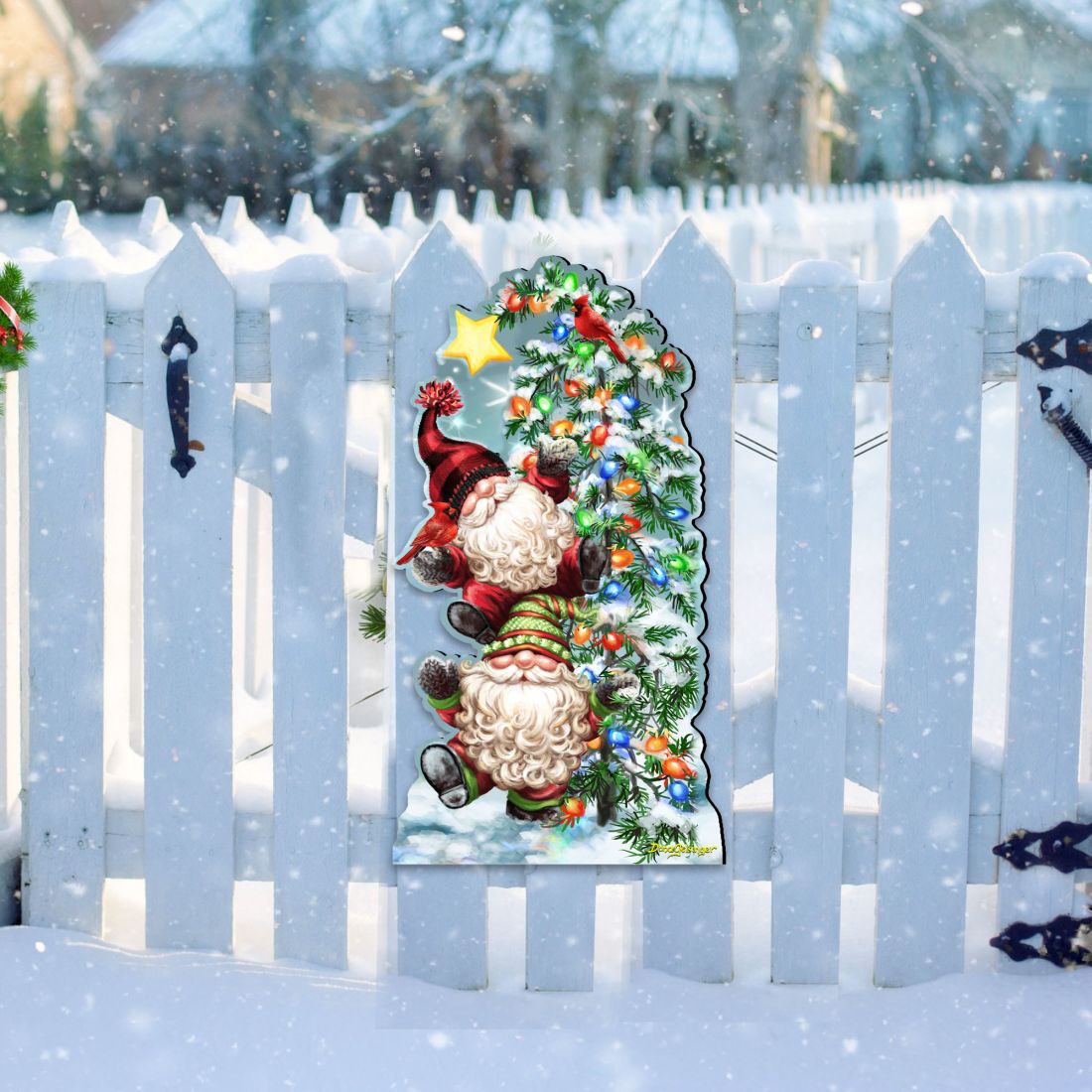 Trimming the Tree Holiday Door Decor by D. Gelsinger - Christmas Decor - 8461064H-DG