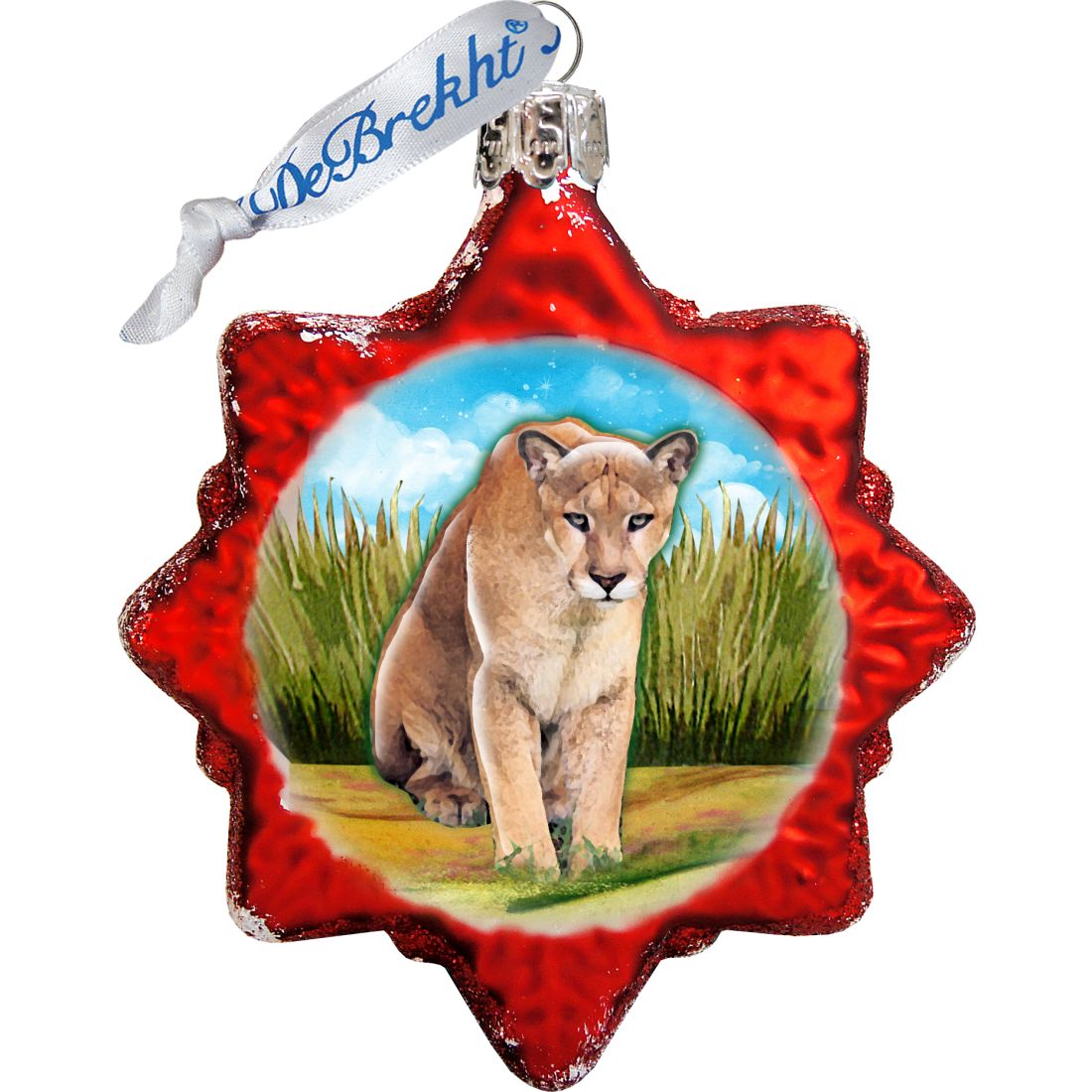 Big Cats Mercury Glass Ornaments Set of 3 by G. DeBrekht - Wildlife Holiday Decor - 770137S3