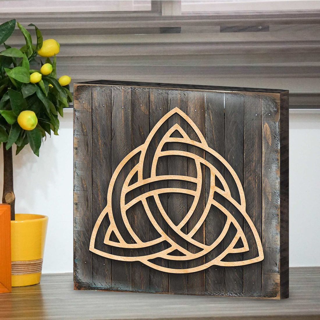 Spiral Symbol Celtic Art Wooden Wall Art by Celtic Art - Celtic Decor - 953168B