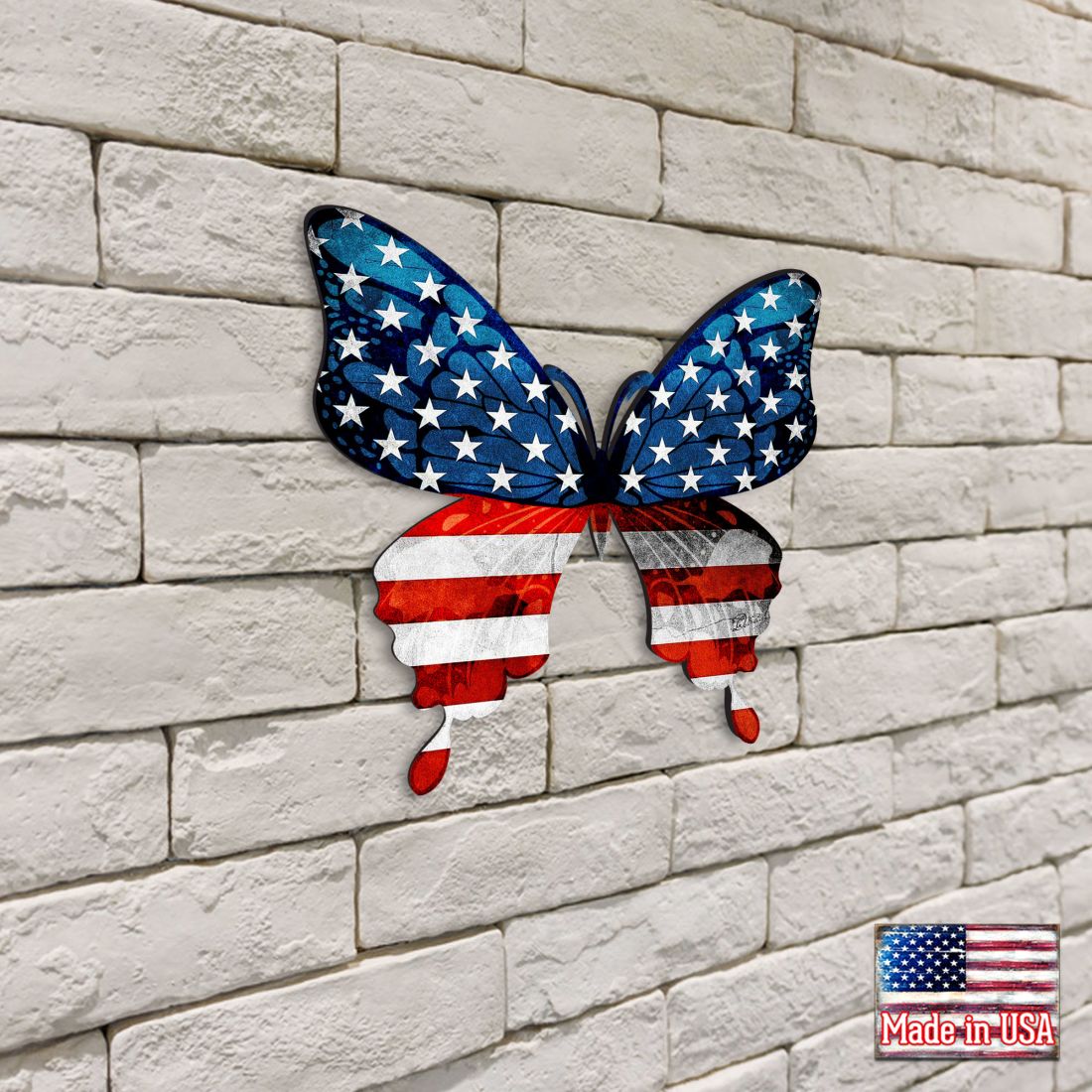 USA Butterfly Holiday Door Decor - American Christmas Decor - 8187127H