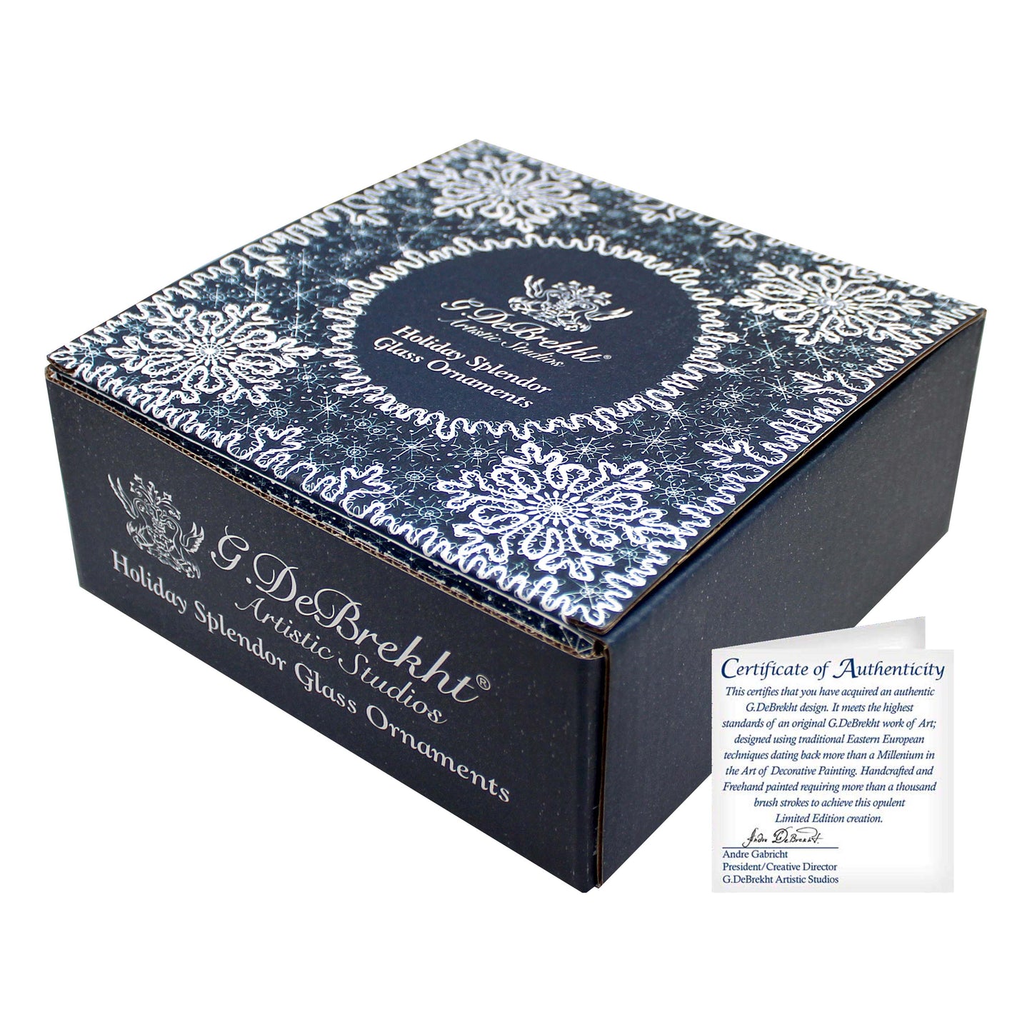 Angel's Divine Presence Nativity Heart Glass Ornament by G. Debrekht - Nativity Holiday Decor - 738-094