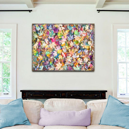 Colorful Leaves Art Wooden Wall Art by Nature Wonders - Nature Wildlife Decor  - 95402B