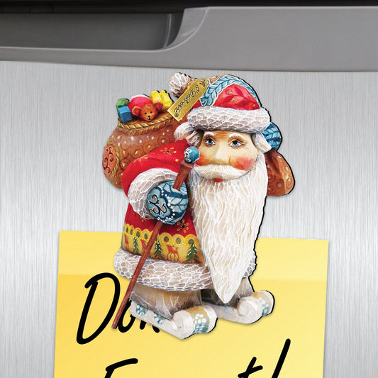 Caring Gift Bag Santa Shaped Refrigerator Magnets Set of 3