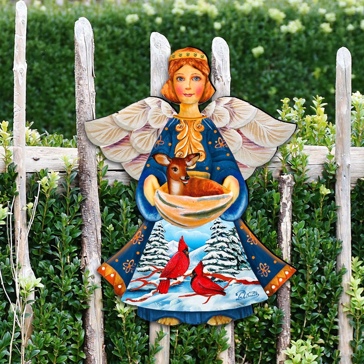 Guardian Angel Deer Nativity Door Decor by G. DeBrekht - Nativity Holiday Decor - 8152510H