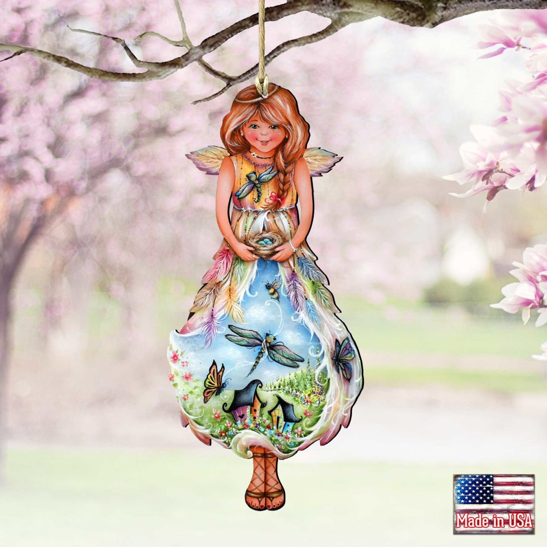Spring Fairy Wooden Ornaments by Jamie Mills-Price - Easter Spring Decor - 8457902