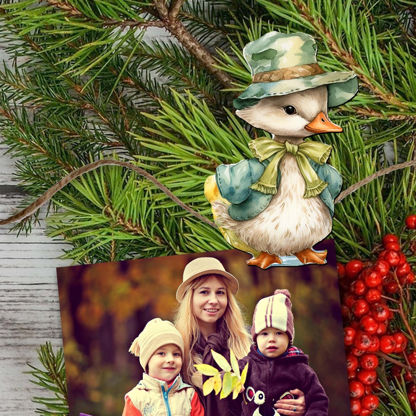 Easter Ducks Decorative Wooden Clip-on Ornaments Set of 3 by G. Debrekht - Easter Decor - 8091043C-S3