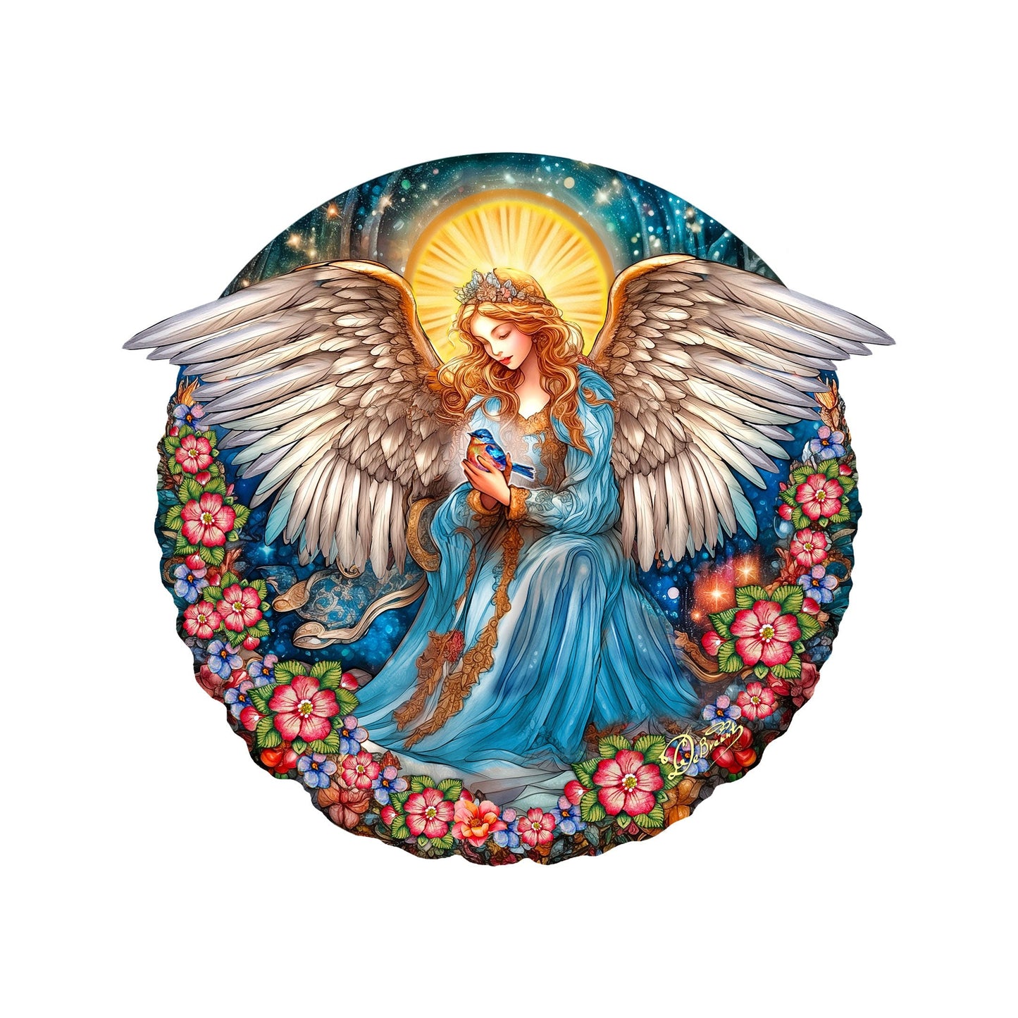 Guardian Angel of Serenity Holiday Door Decor by G. Debrekht - Nativity Holiday Decor - 8652806H