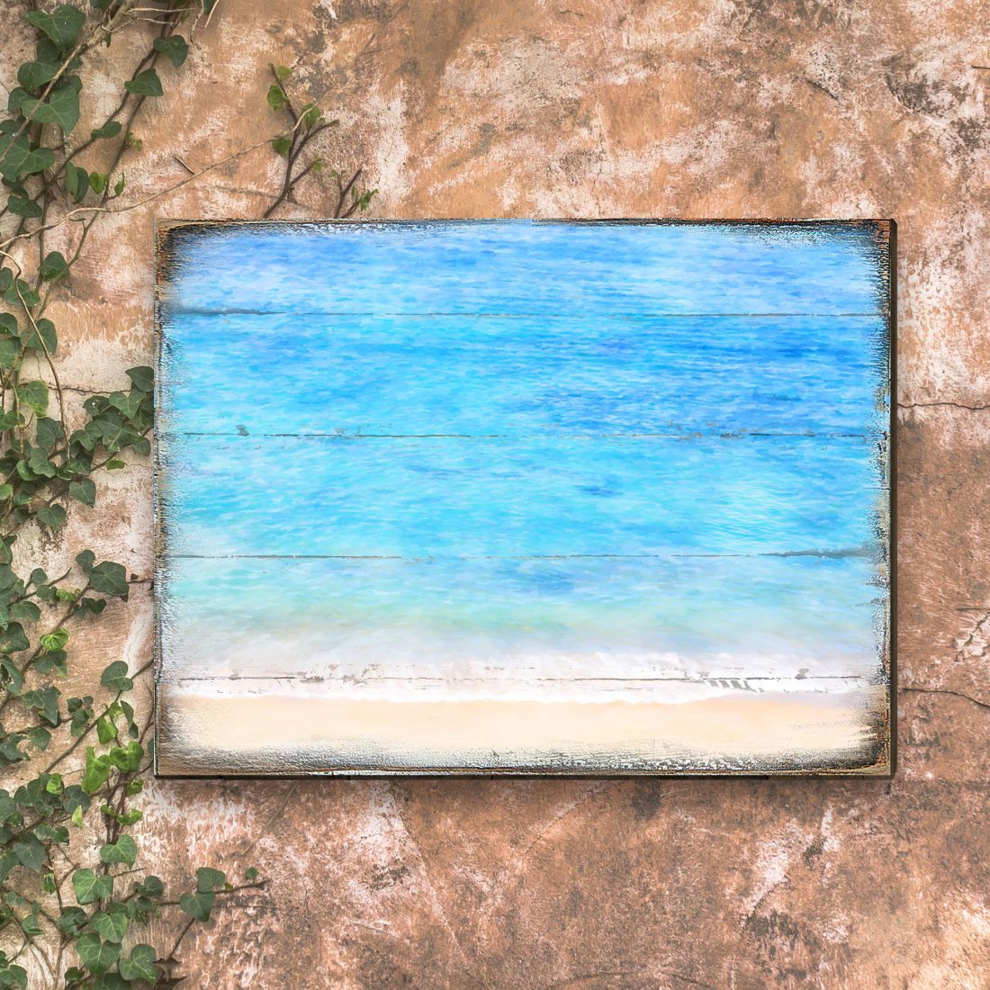 Spataro Beach Wood Wooden Coastal Wall Art by Nature Wonders - Coastal Sea-Life Decor - 95226-2B