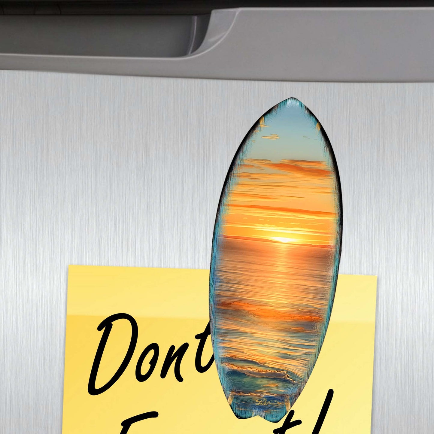 Tropical Surfboards Decorative Wooden Magnets Set of 6 by G. Debrekht - Coastal Decor - 8090069G-S6