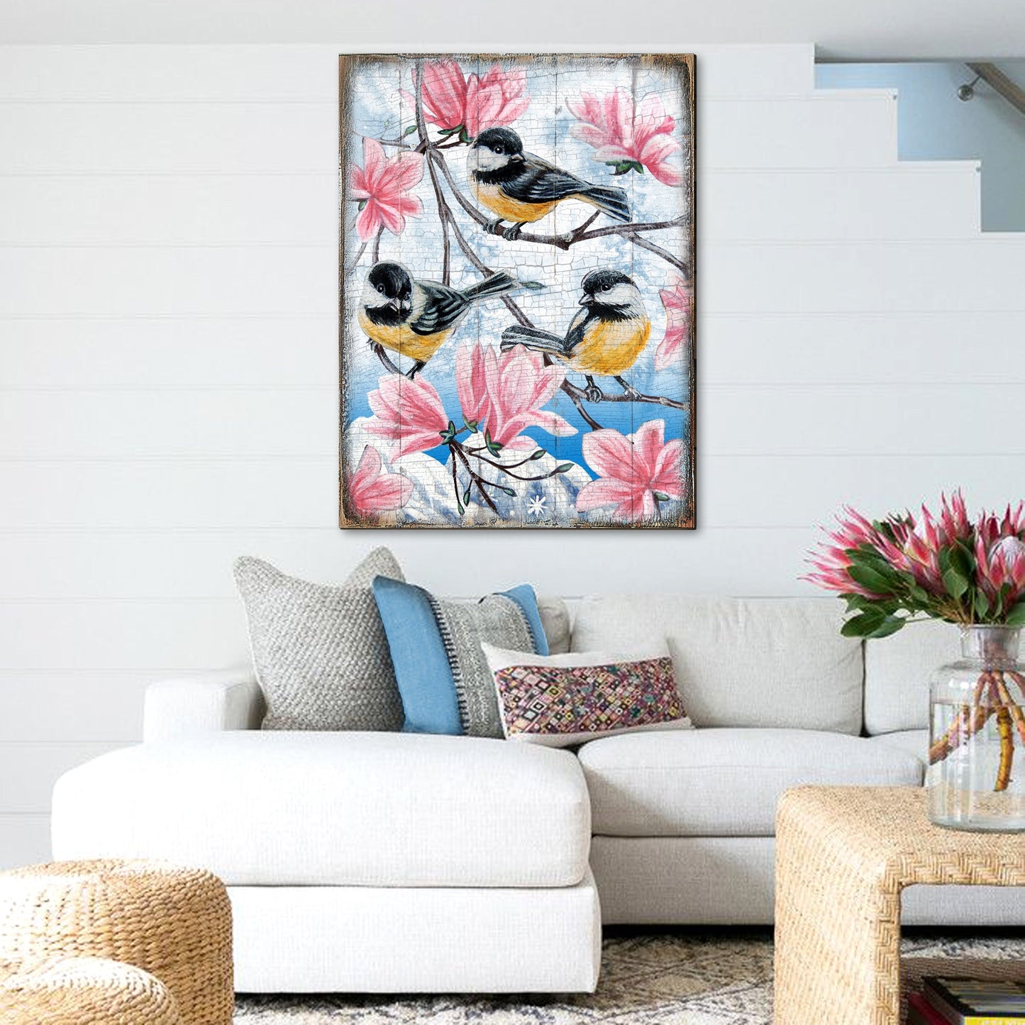 Goldfinches Wooden Wall Art by Nature Wonders - 95220-2B