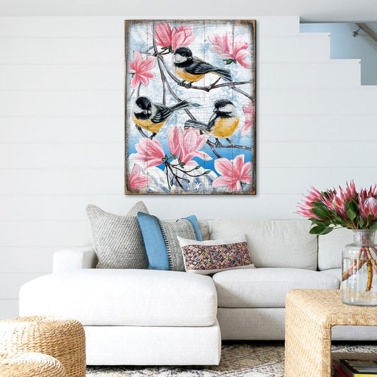 Goldfinches Wooden Wall Art by Nature Wonders - 95220-2B