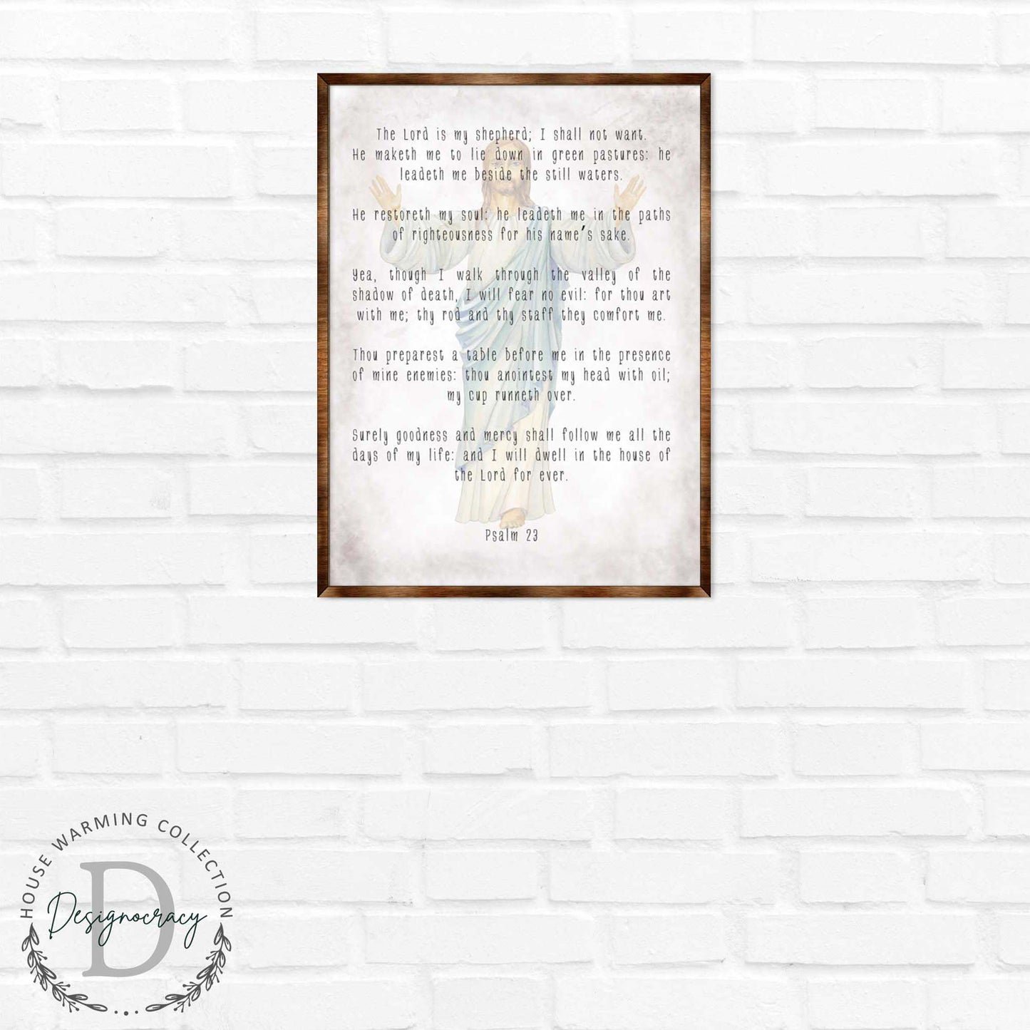 The Lord Is My Shepherd - Wooden Kitchen Blessing - PSALM 23 - Contemporary Decor - Religious Wall Art - Nursery Wall Art - 310334