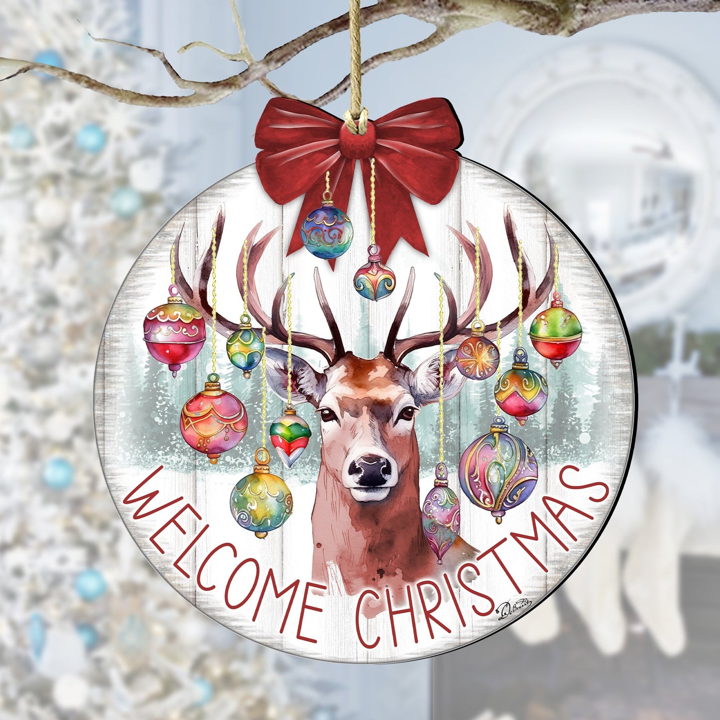 Welcome Christmas Wooden Ornaments by G. Debrekht Christmas Decor - 933118