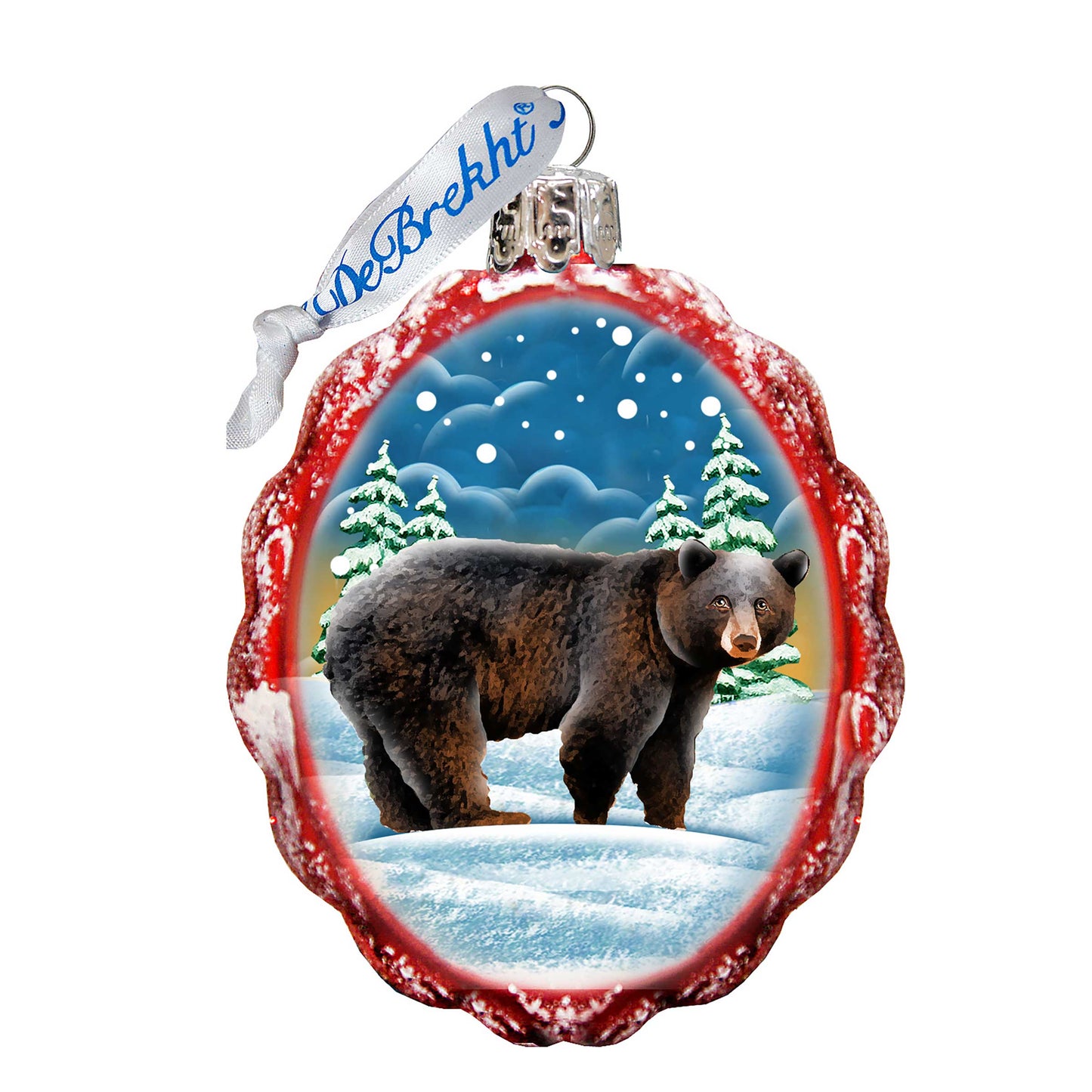 Grizzly Bear Mercury Glass Ornament by G. DeBrekht - Wildlife Holiday Decor - 771036