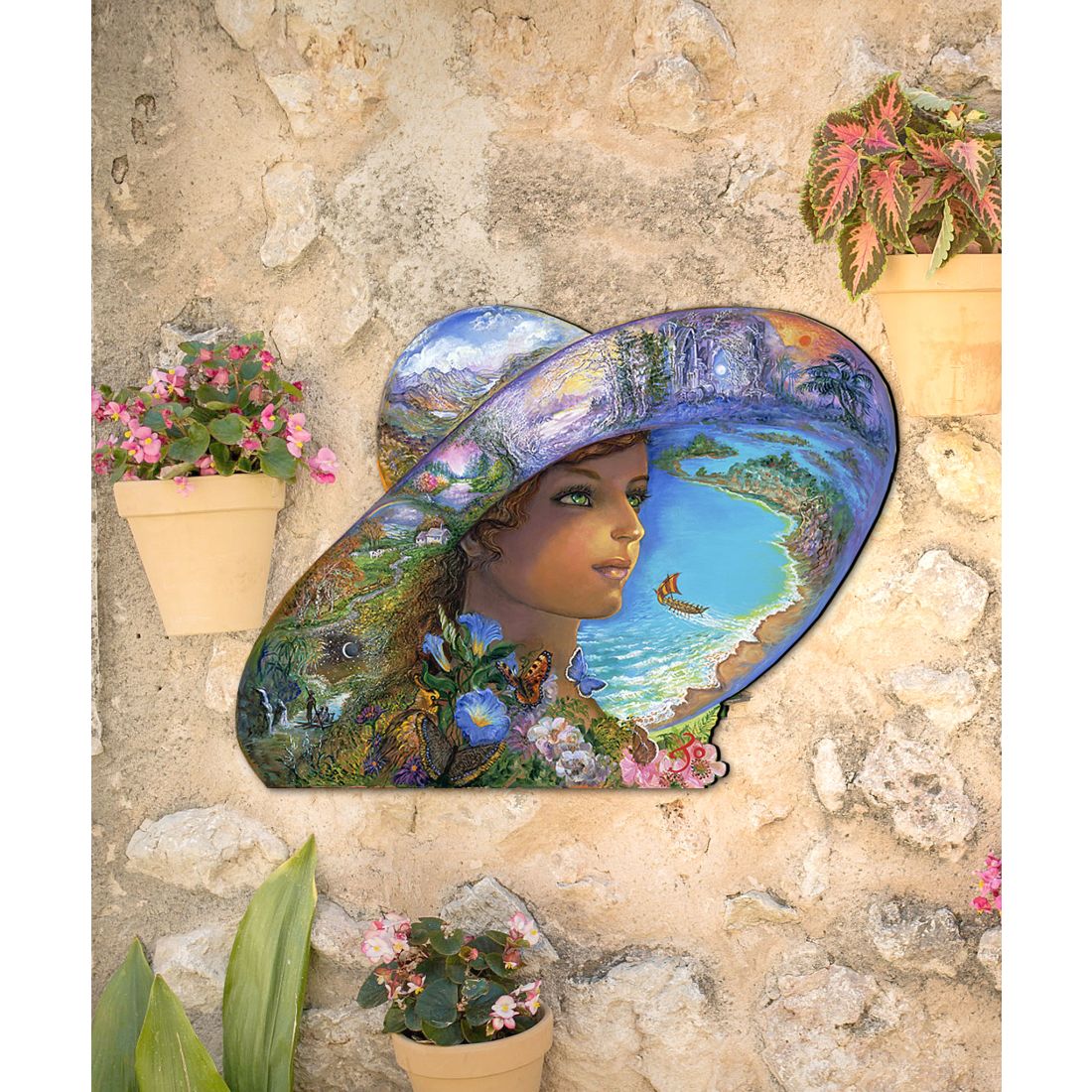 Hat of Timeless Places Coastal Outdoor Decor by Josephine Wall - Coastal Sea-Life Decor - 845616F-JW