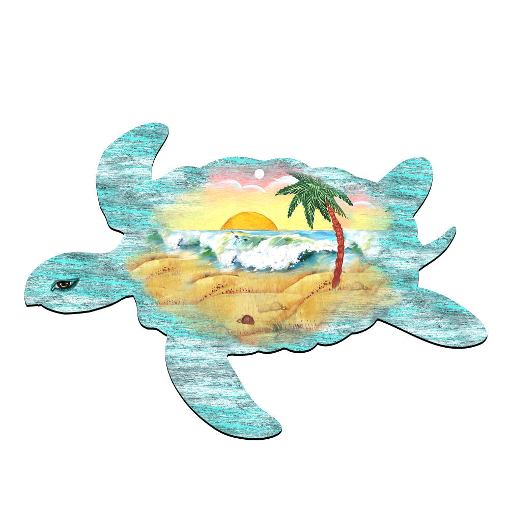 Sea Turtle Coastal Door Decor by G. DeBrekht - Coastal Holiday Decor - 8198518H