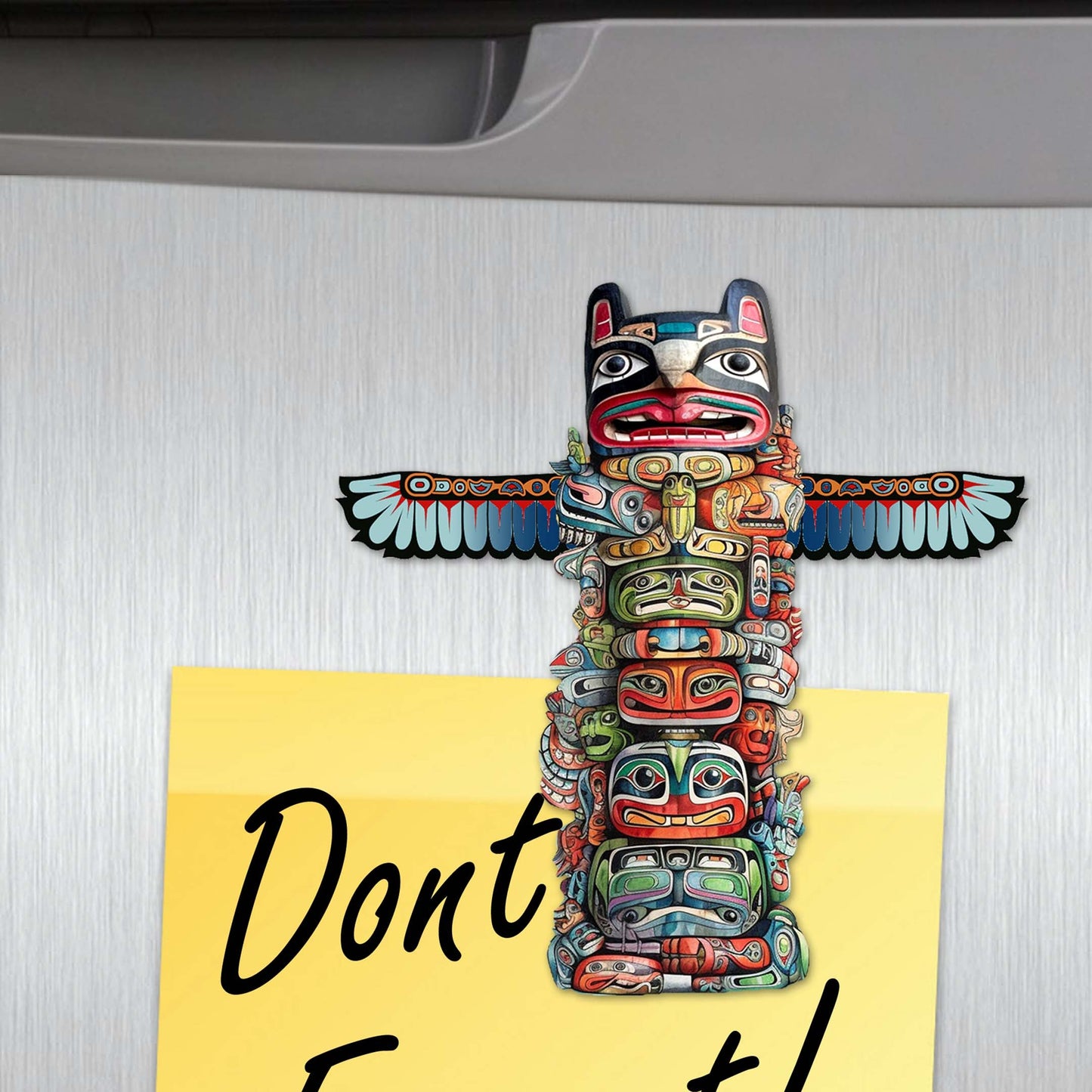 Spirit of the Totem Decorative Wooden Magnets Set of 6 by G. Debrekht - Wildlife Décor - 8090117G-S6