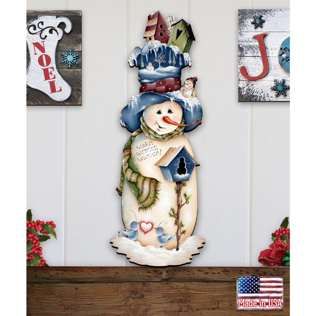 Freezing Frank Christmas Door Decor by Jamie Mills-Price - Christmas Santa Snowman Decor - 8457515H