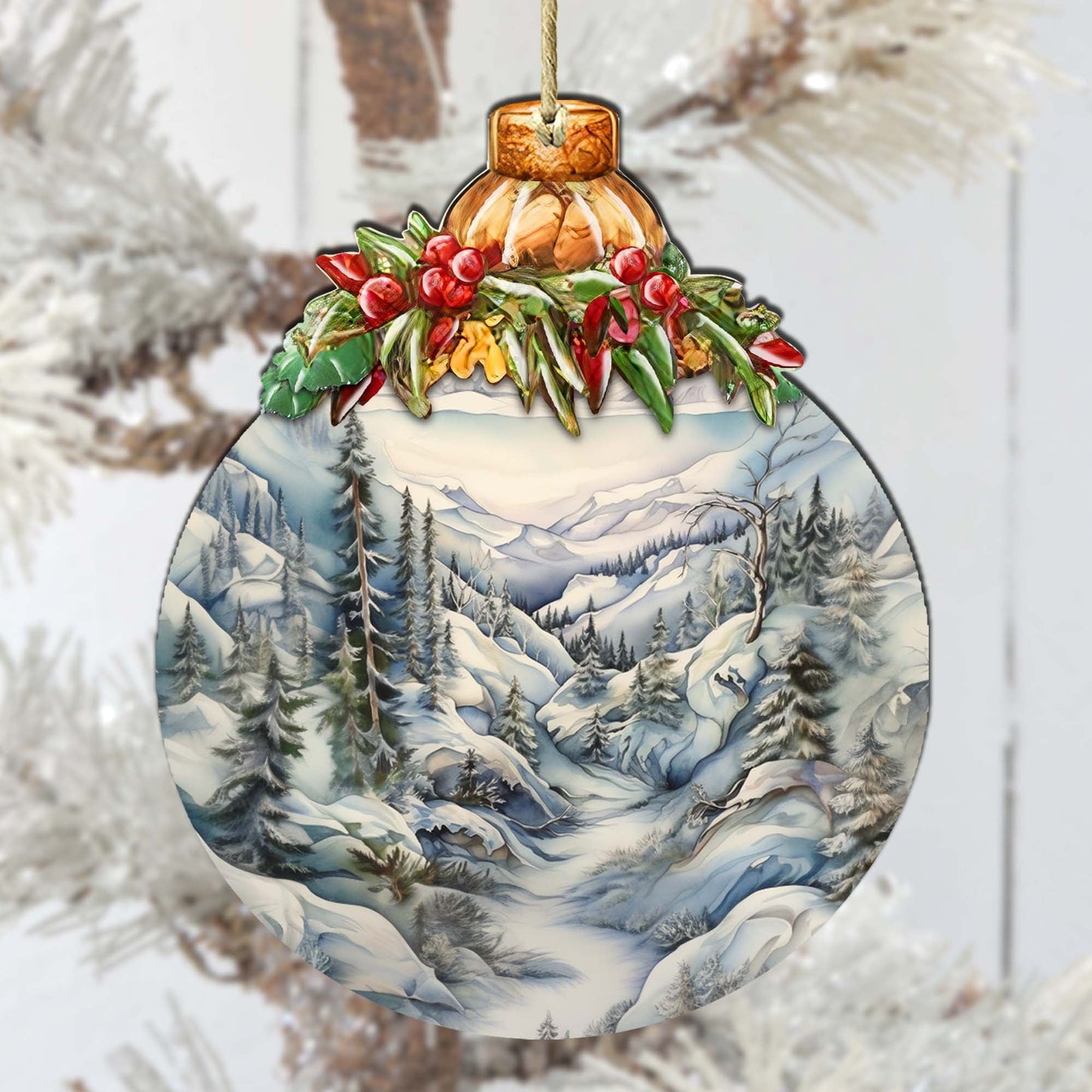 Alaska's Nature's Beauty Wooden Ornaments by G.Debrekht - Wildlife Holiday Decor - 870035