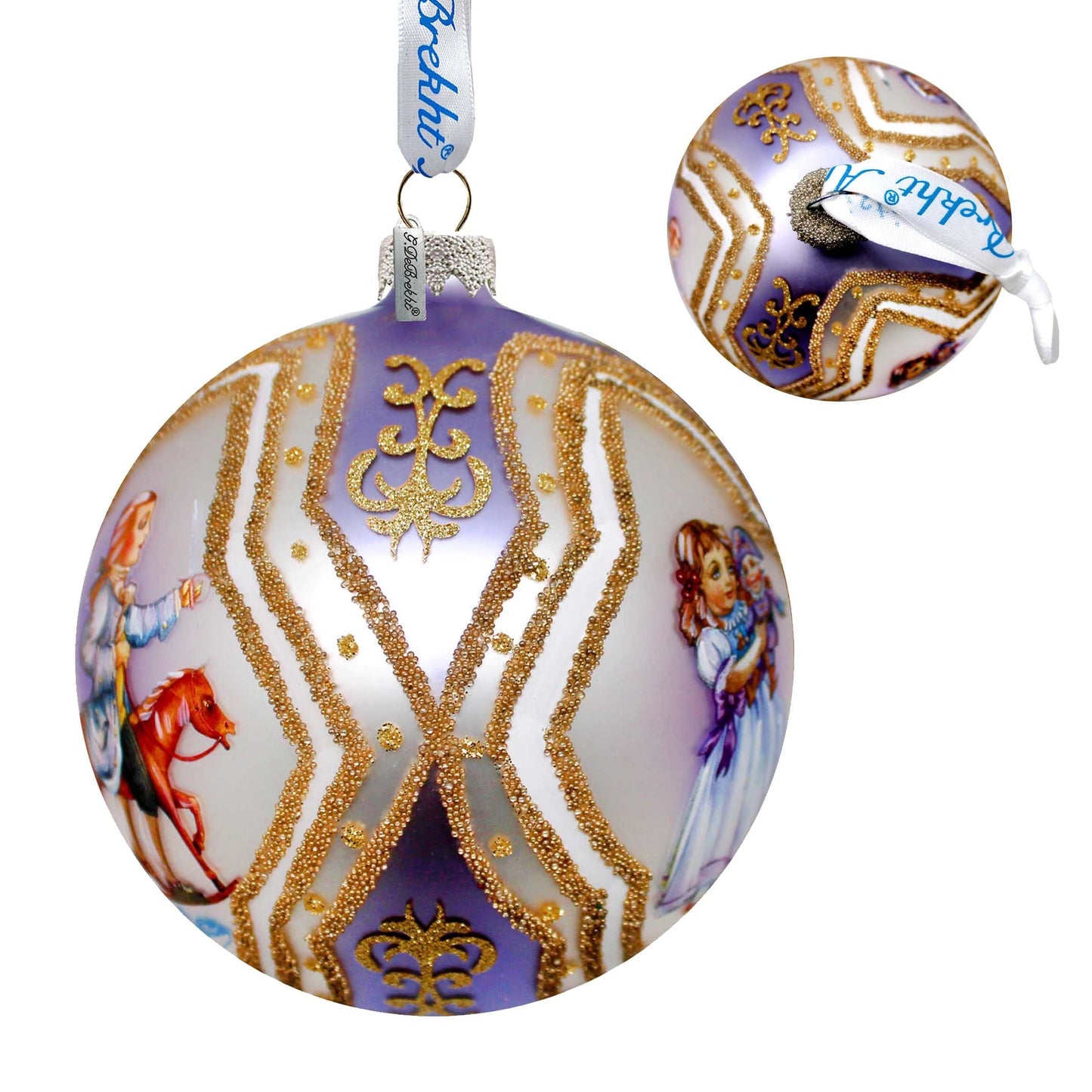 Nutcracker Ball Glass Ornament, Santa & Christmas Decor - 73741 by G. DeBrekht