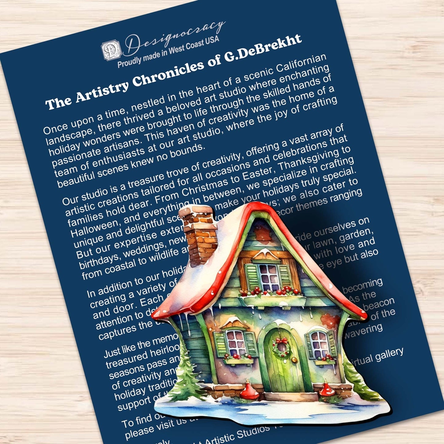 Dream Houses Decorative Wooden Clip-on Ornaments Set of 3 by G. Debrekht - Christmas Decor - 8091029C-S3