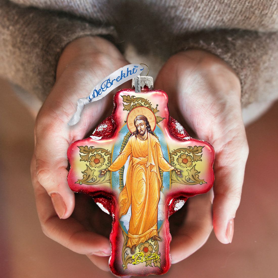 Chrysostom Glass Ornament by G. DeBrekht - Nativity Holiday Decor - 758-007