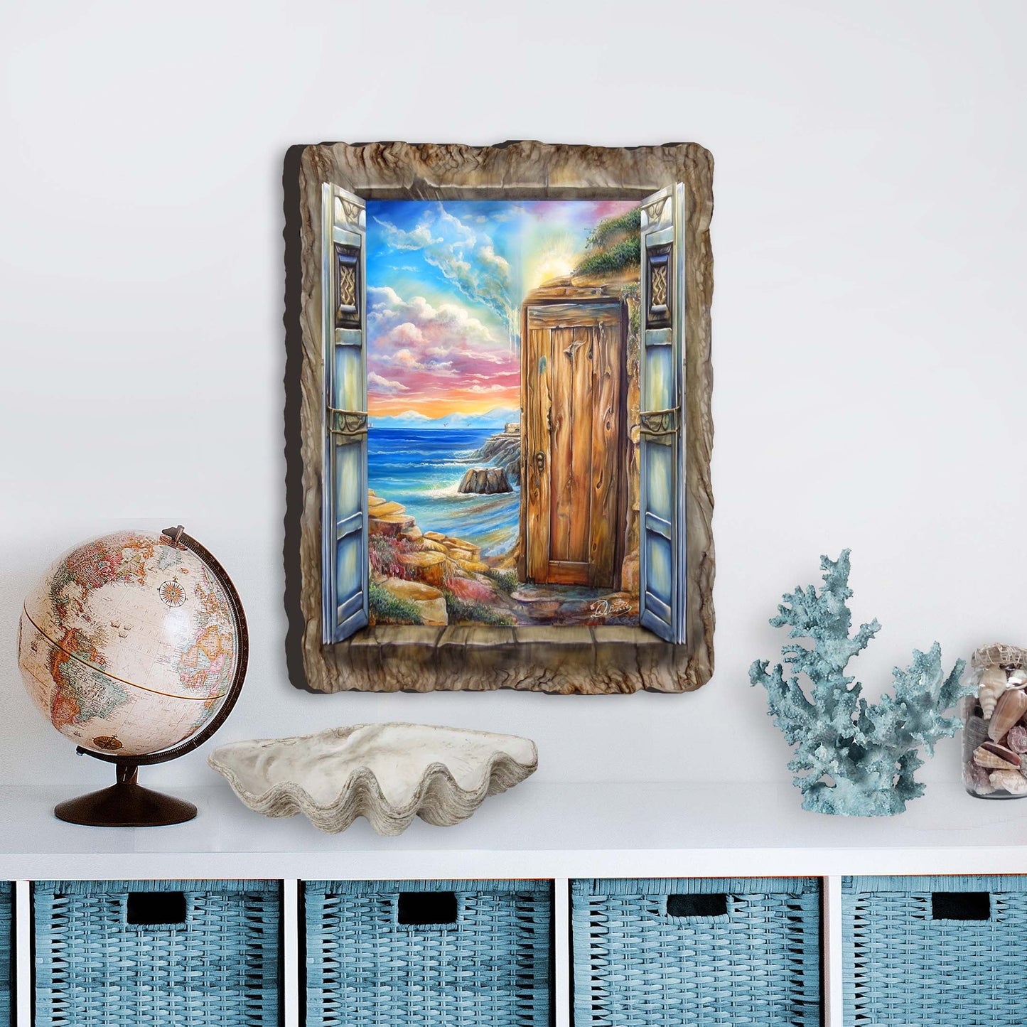 Coastal Serenity Window Wall Art by G. DeBrekht Coastal Decor - 8492106W